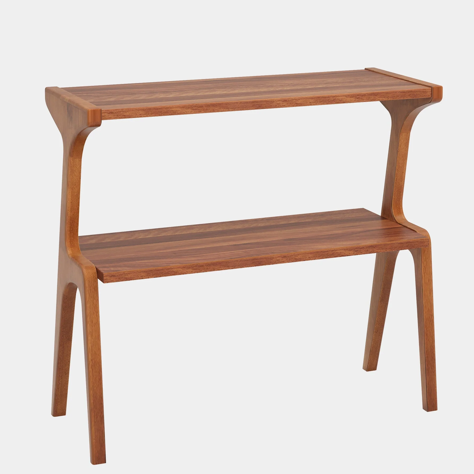 2-Tier End Table, Slim Sofa Side Table with Storage Shelf - Image 15