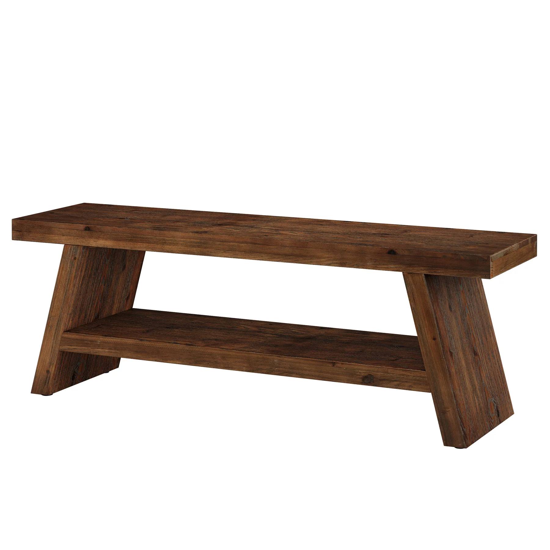 Tribesigns 47-Inch 2-Tier Wooden Storage Bench, Open Shelving Hallway Seat with Solid Fir Frame for Living Room - Image 11