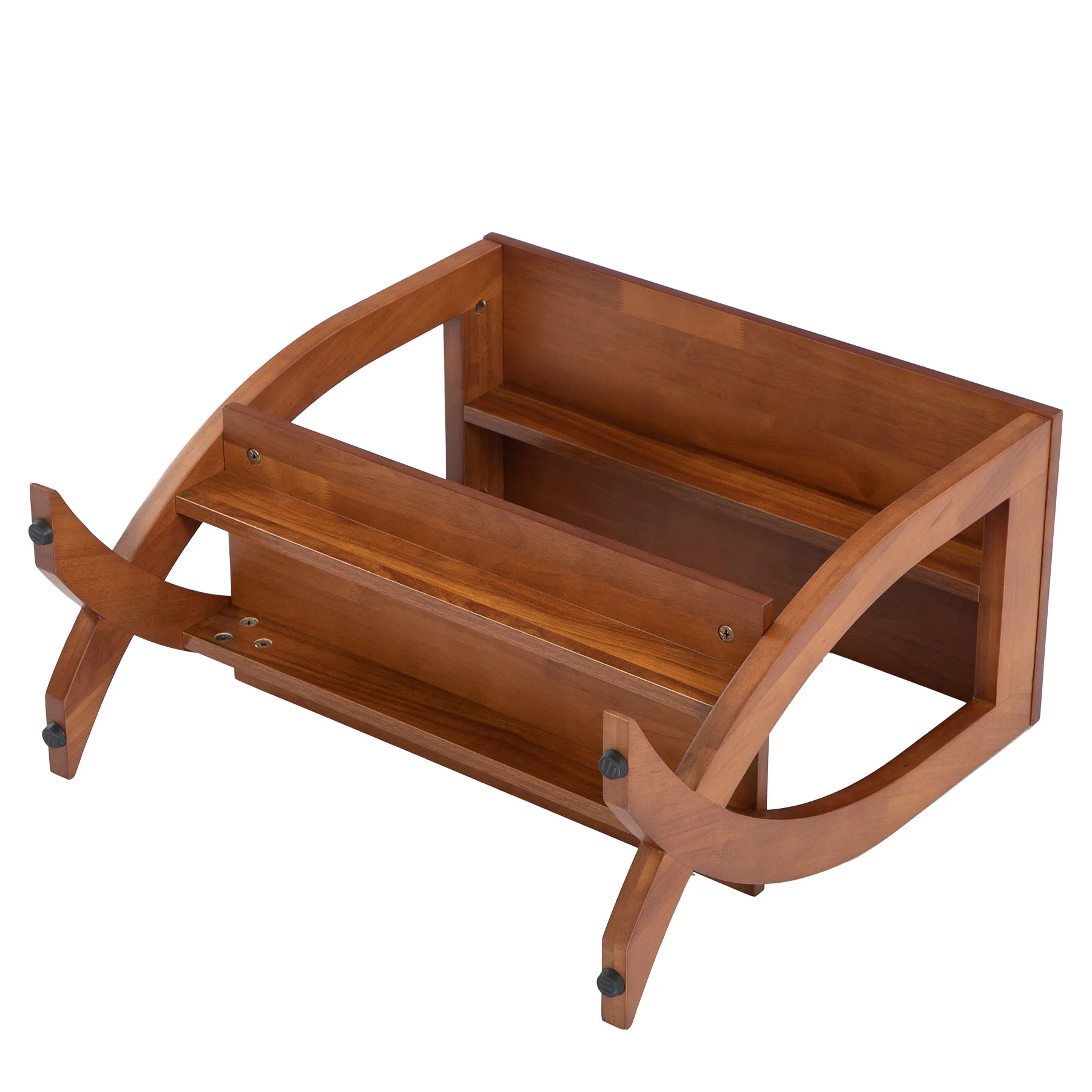 Tribesigns 23.62" Small Solid Wood Side Table with Arched Legs, 2-Tier End Table for Sofa Side - Image 10
