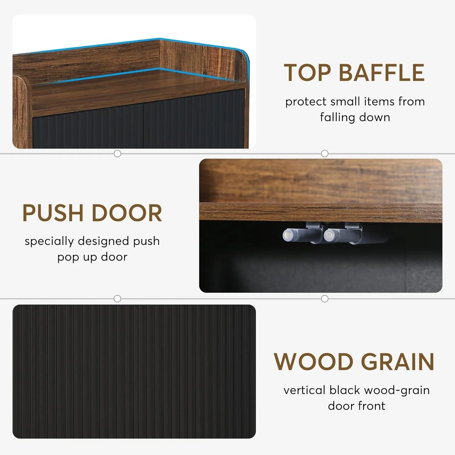 28.74” Shoe Cabinet with Doors, 5-Tier Shoe Storage Organizer for Entryway and Hallway - Image 6