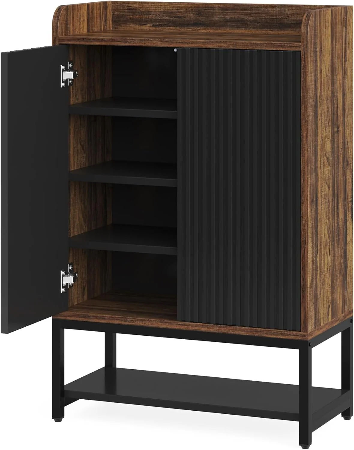 28.74” Shoe Cabinet with Doors, 5-Tier Shoe Storage Organizer for Entryway and Hallway - Image 9