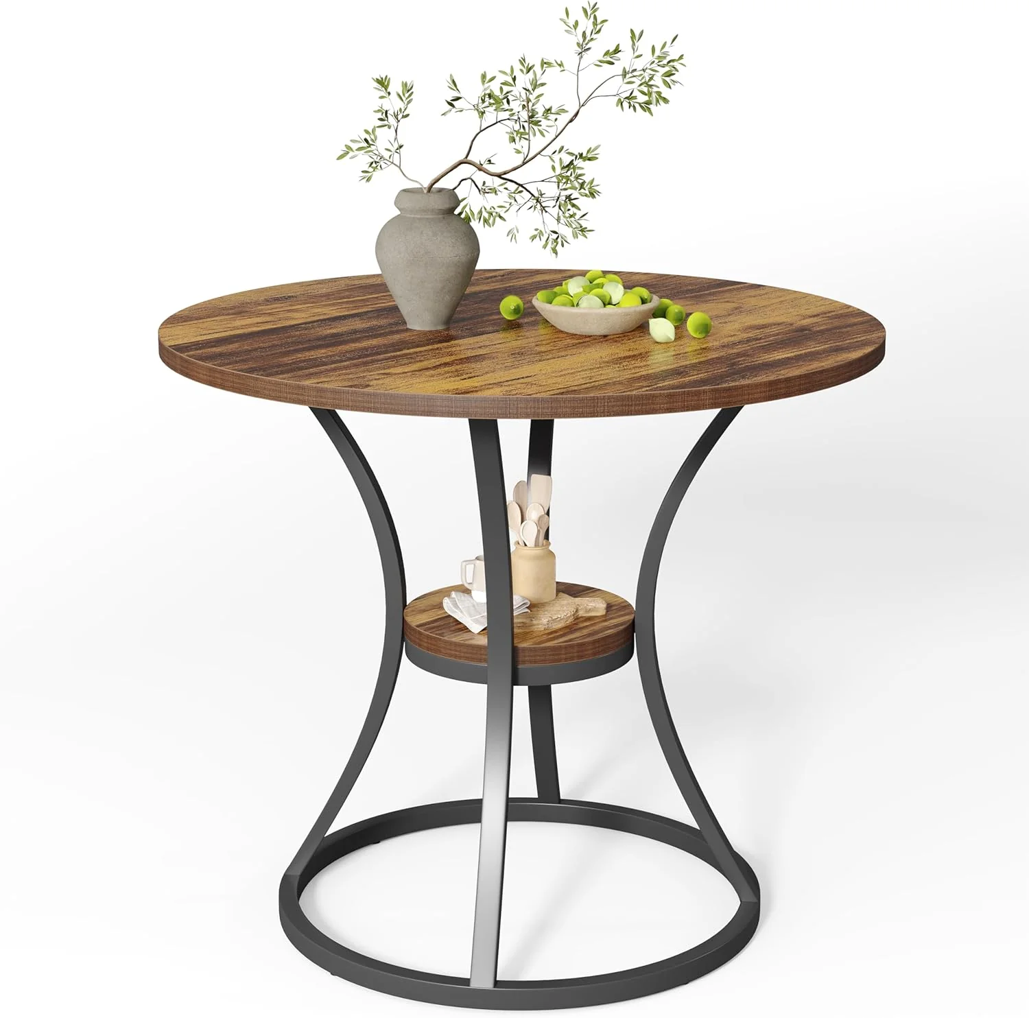 Tribesigns 31.5" Round Dining Table, Farmhouse Table for 2-4 - Image 7