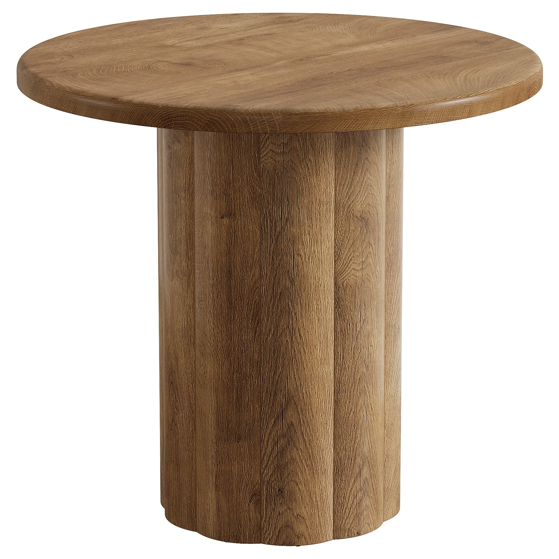 31.5" Round Dining Table - Rustic Brown Kitchen Table for Small Spaces with Sturdy Base - Image 9