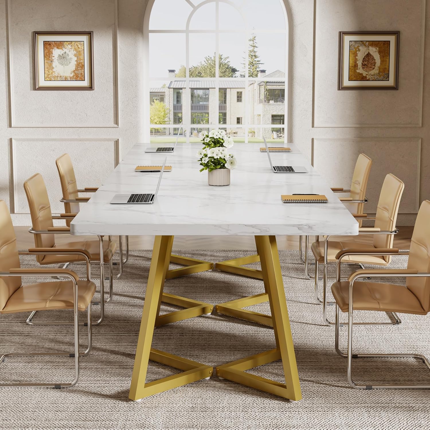 31.5" Square Meeting Table - Compact Wood Conference Table for Small Office & Seminar Rooms - Image 12