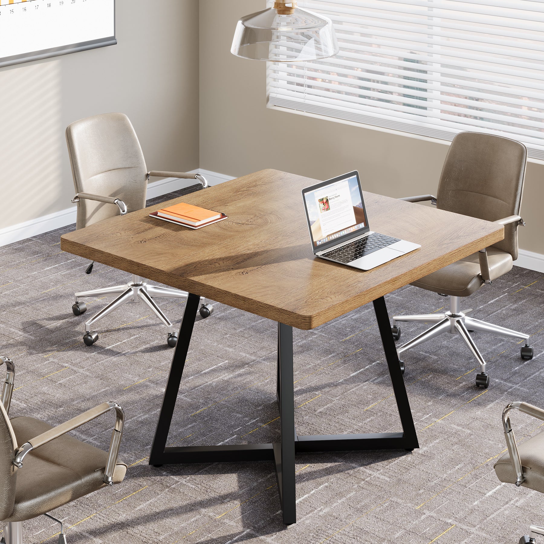 31.5" Square Meeting Table - Compact Wood Conference Table for Small Office & Seminar Rooms - Image 15