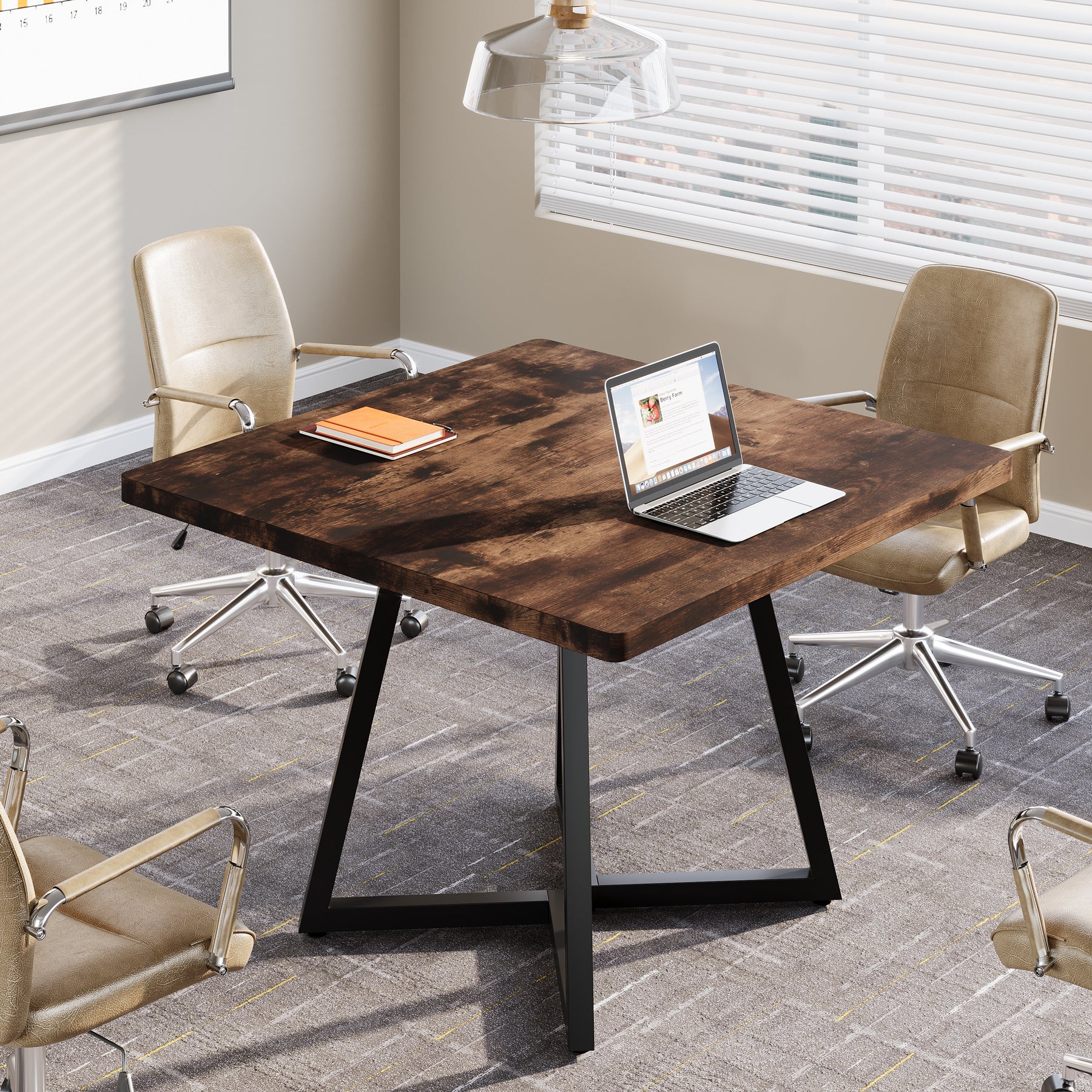 31.5" Square Meeting Table - Compact Wood Conference Table for Small Office & Seminar Rooms - Image 18