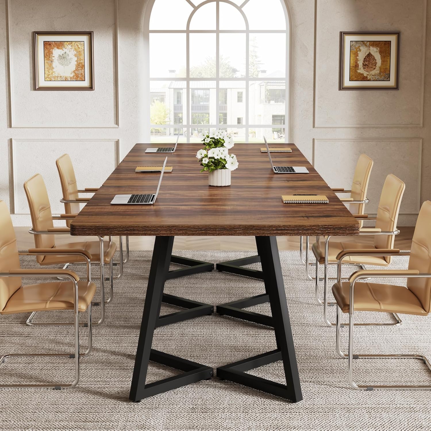 31.5" Square Meeting Table - Compact Wood Conference Table for Small Office & Seminar Rooms - Image 3