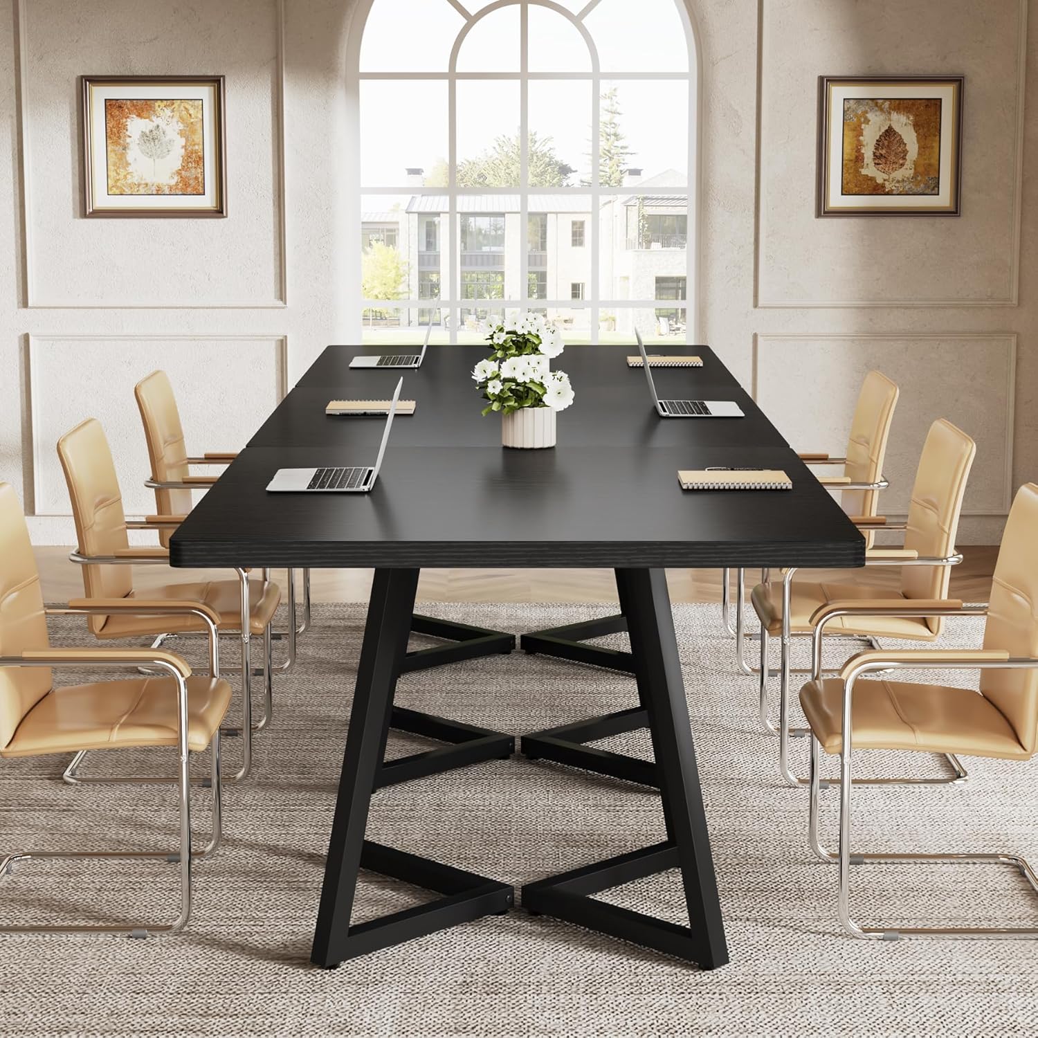 31.5" Square Meeting Table - Compact Wood Conference Table for Small Office & Seminar Rooms - Image 7