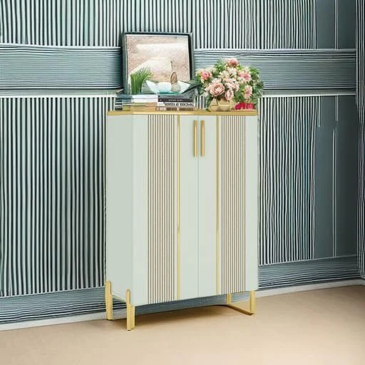 39.37-Inch Shoe Cabinet with Doors, 6-Tier Wooden Storage Organizer with Adjustable Shelves - Image 6