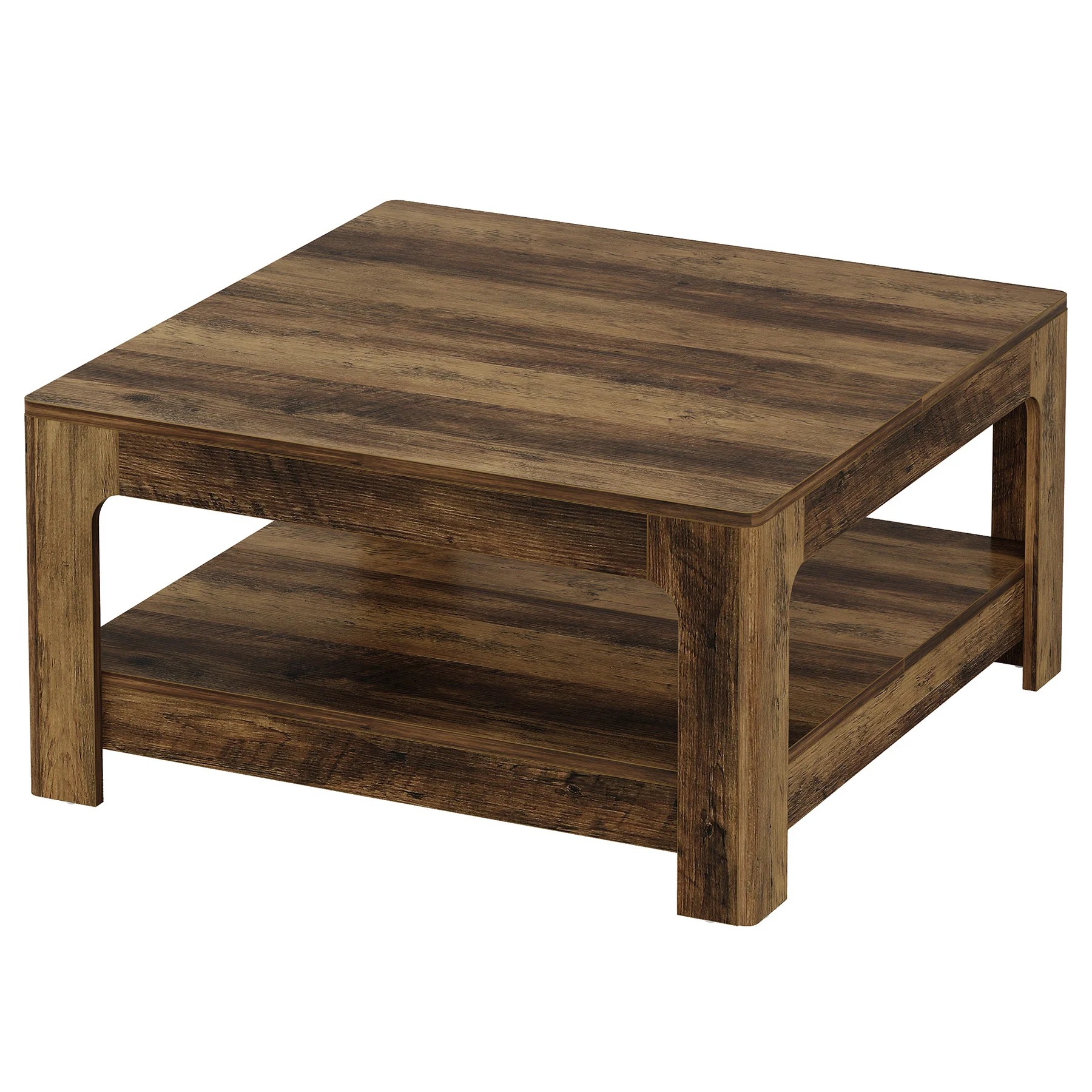 Tribesigns 39.4-Inch Square Coffee Table, Large Farmhouse Center Table with Storage Shelf for Living Room - Image 11