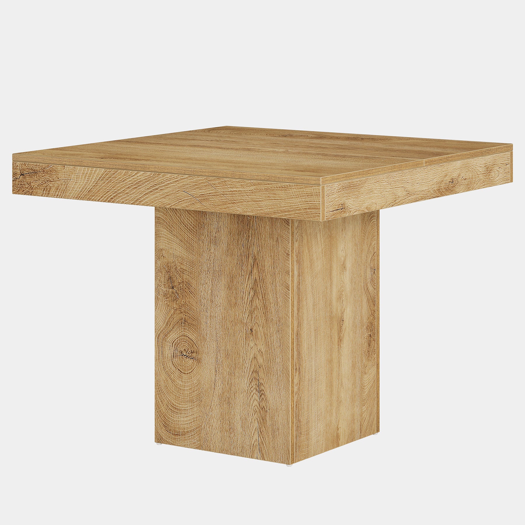 39" Square Farmhouse Dining Table, Solid Wood Kitchen Table with Pedestal Base for 4 - Image 11