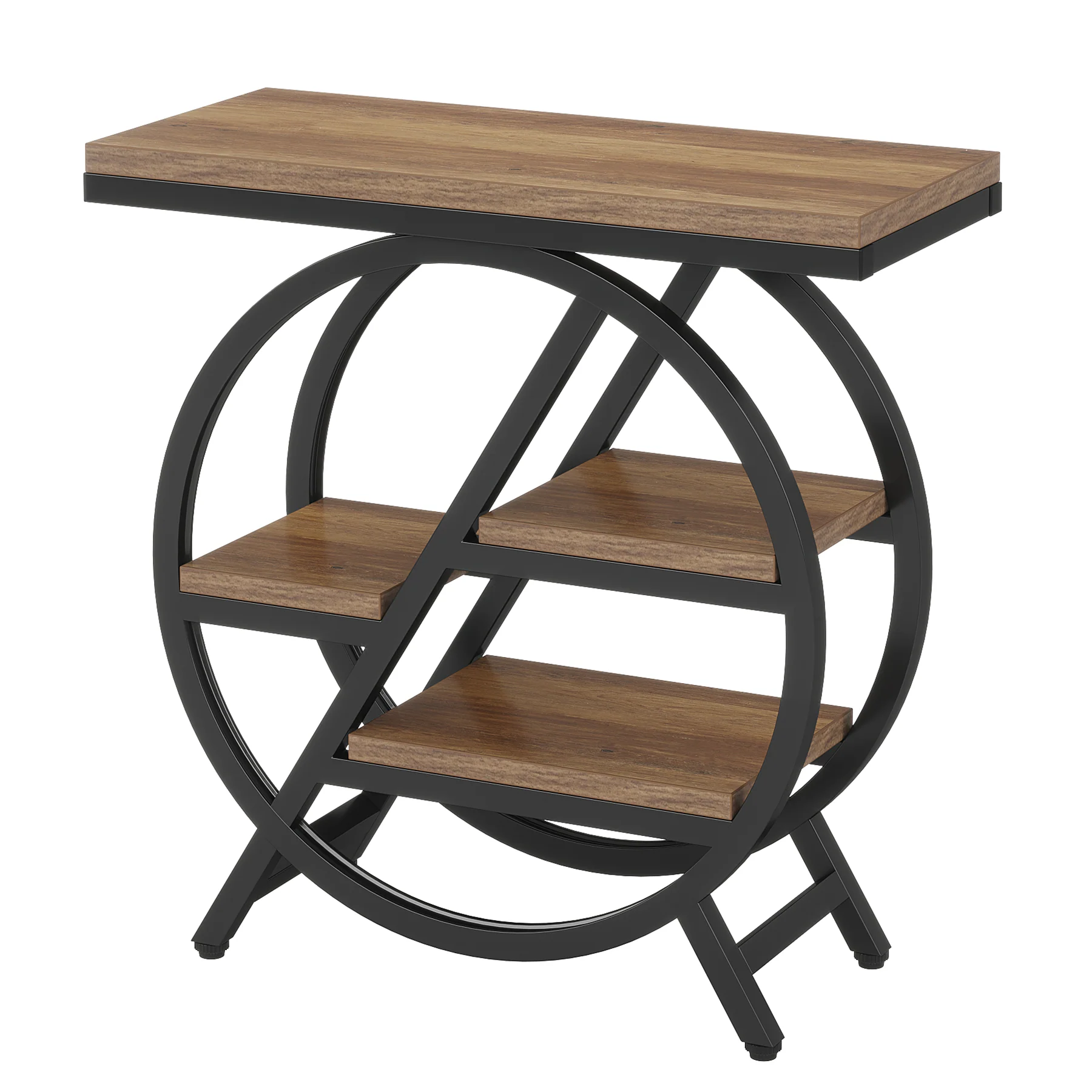 4-Tier End Table, Small Side Table Snack Table with Storage Shelves - Image 28