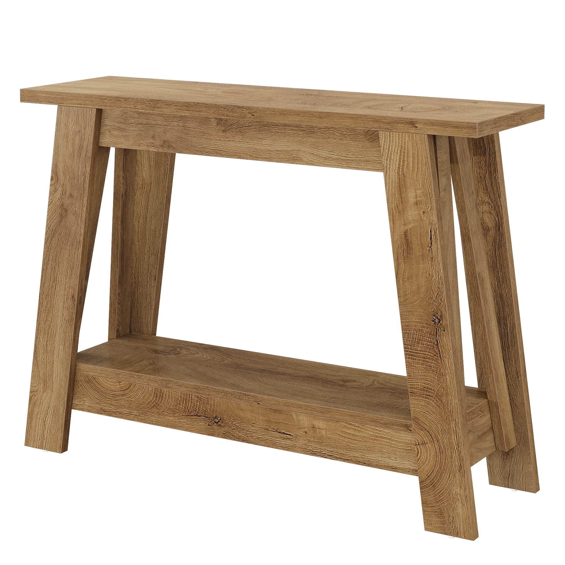 41.3" Rustic Farmhouse Console Table - 2-Tier Narrow Entryway Table with Storage - Image 19