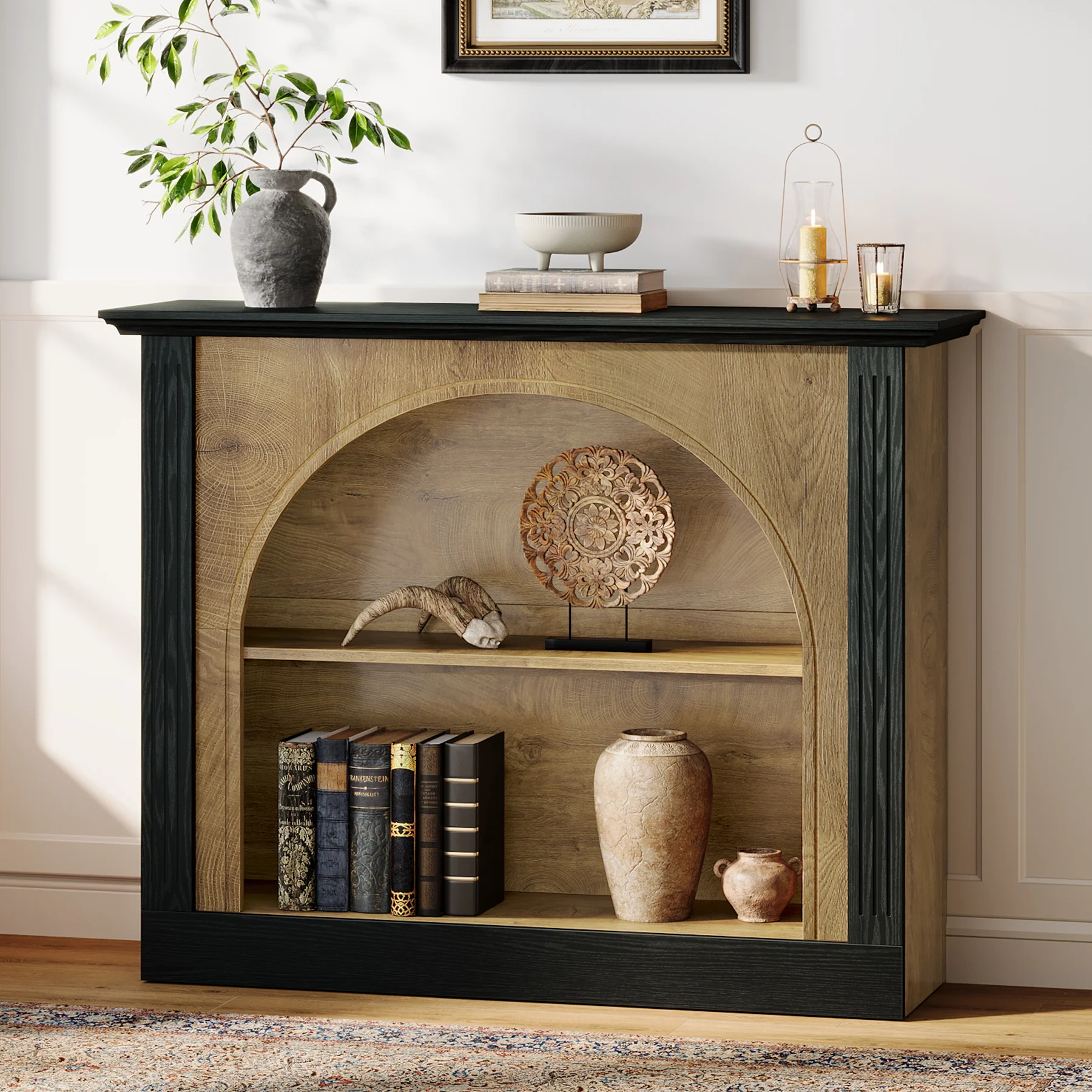 43 Inch Console Table with 3 Tier Storage, Entryway Sofa Table for Hallway Living Room - Image 10