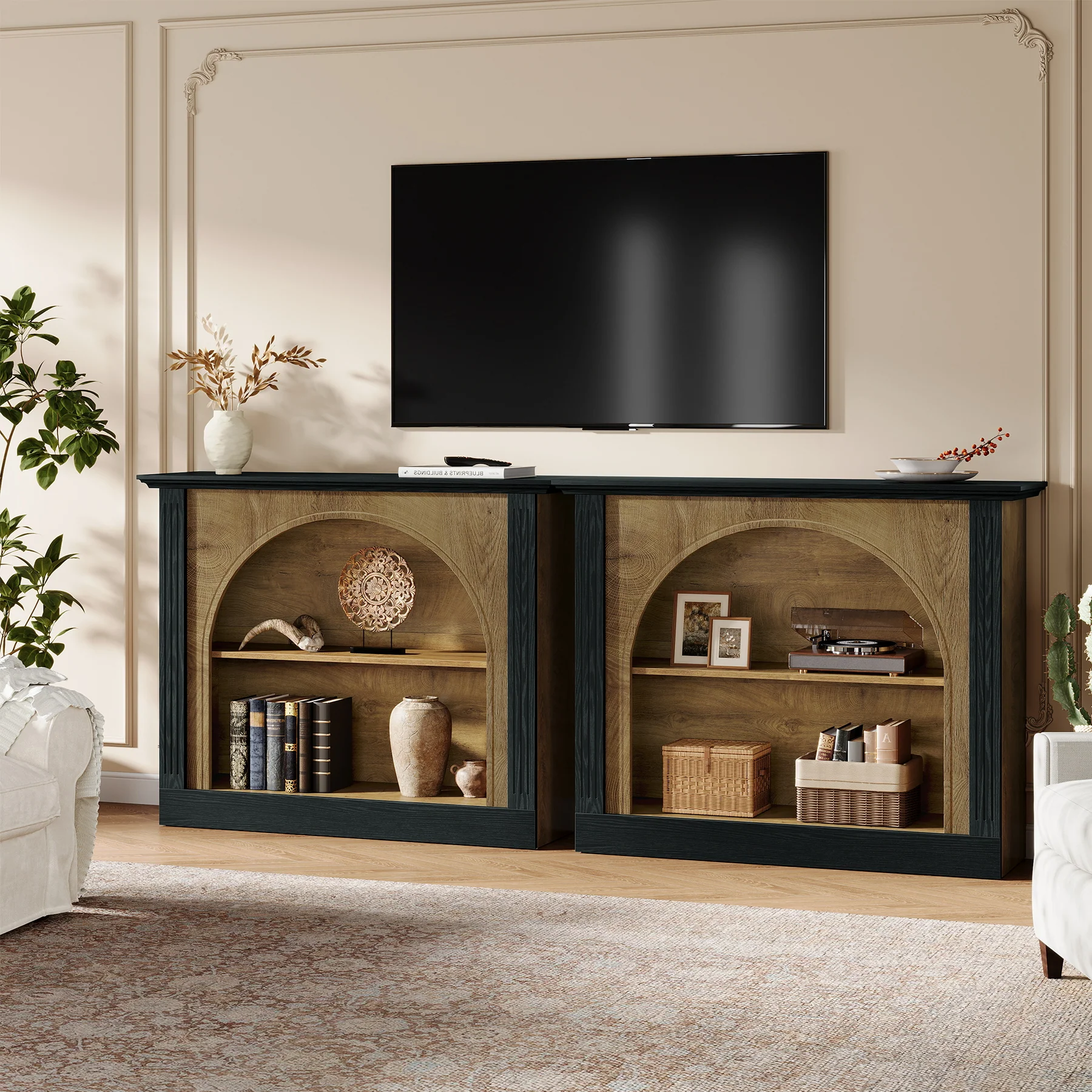 43 Inch Console Table with 3 Tier Storage, Entryway Sofa Table for Hallway Living Room - Image 4