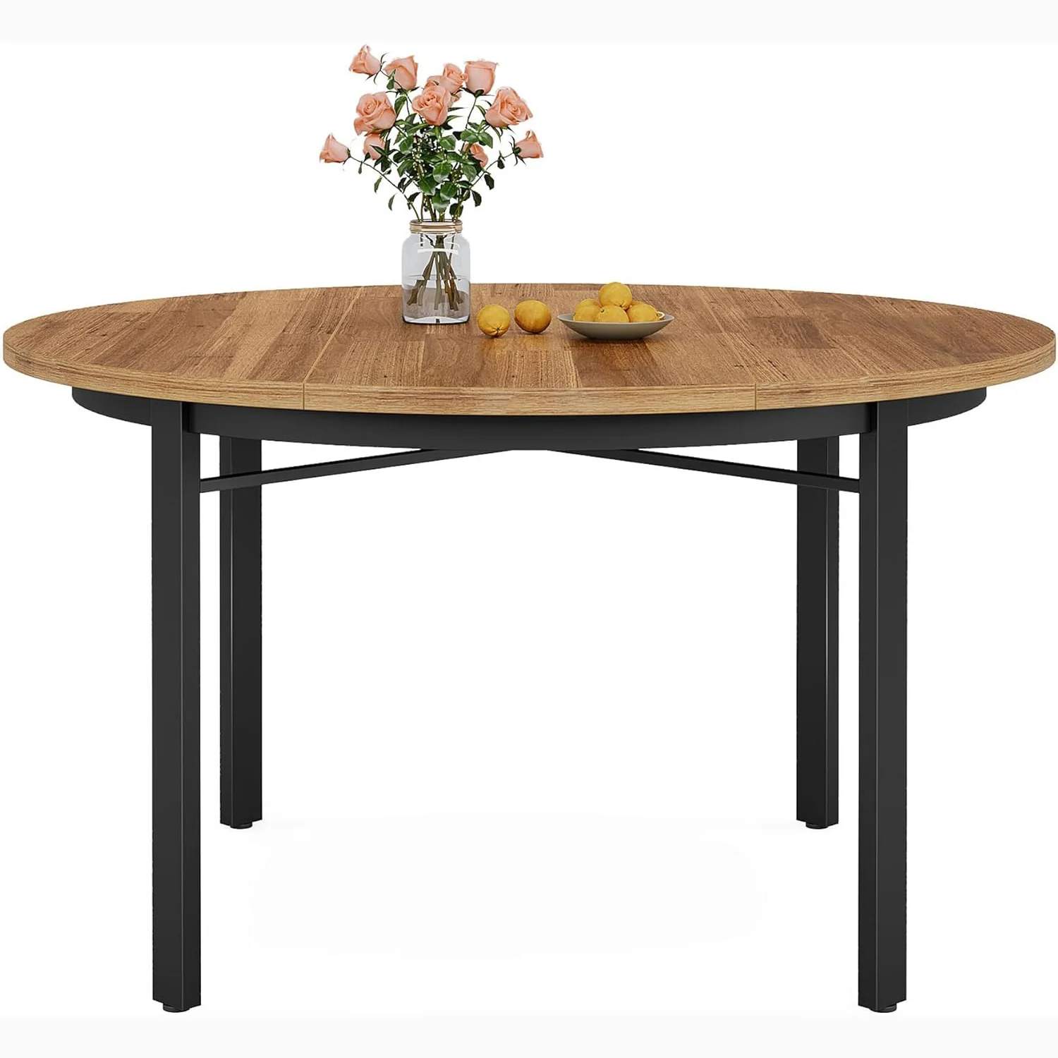 46" Round Dining Table, Farmhouse Kitchen Table Dinner Table for 4-6 People - Image 7