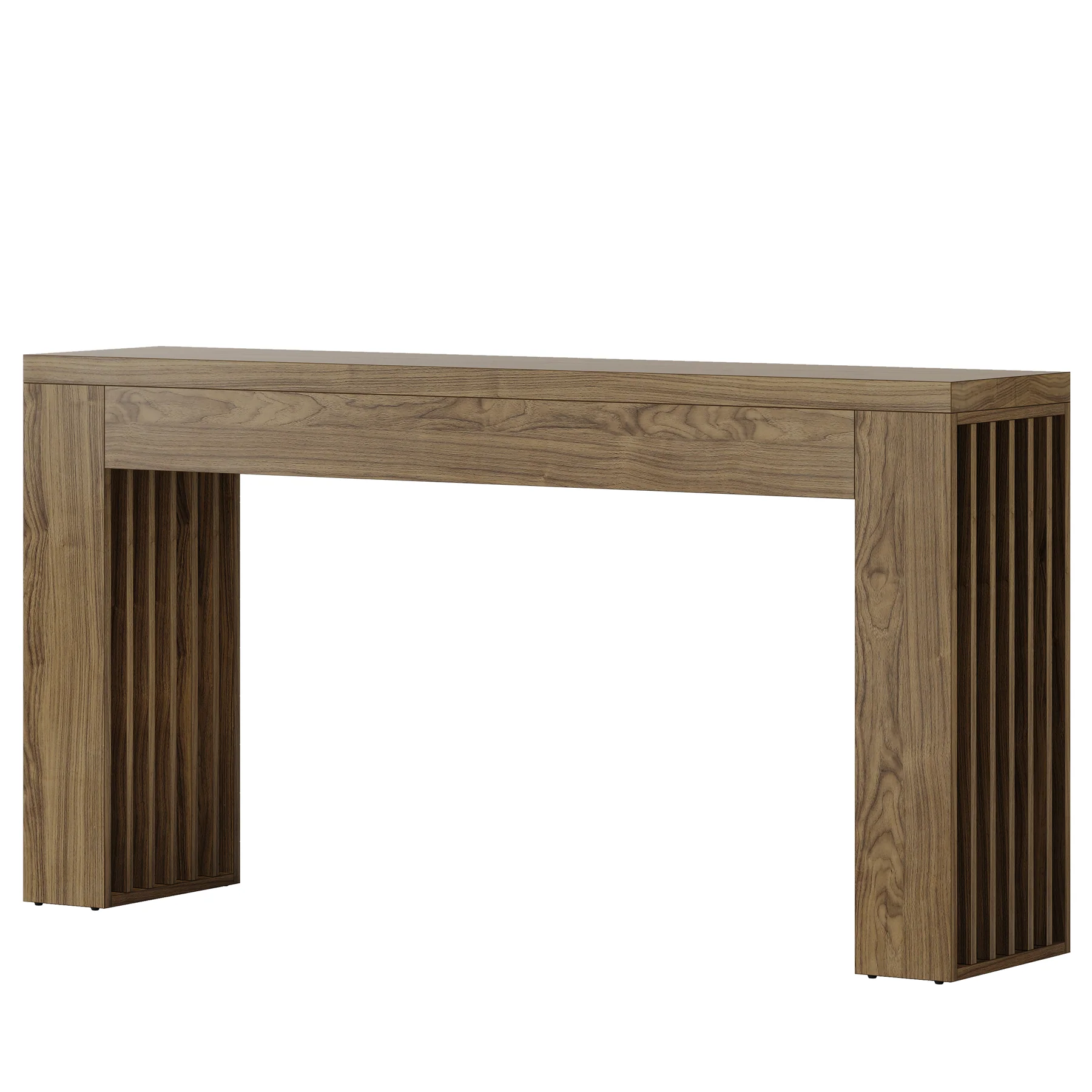 Tribesigns 59-Inch Console Table with Vertical Slat Legs and Wood Grain Finish, Farmhouse Sofa Table for Entryway Hallway and Living Room - Image 10