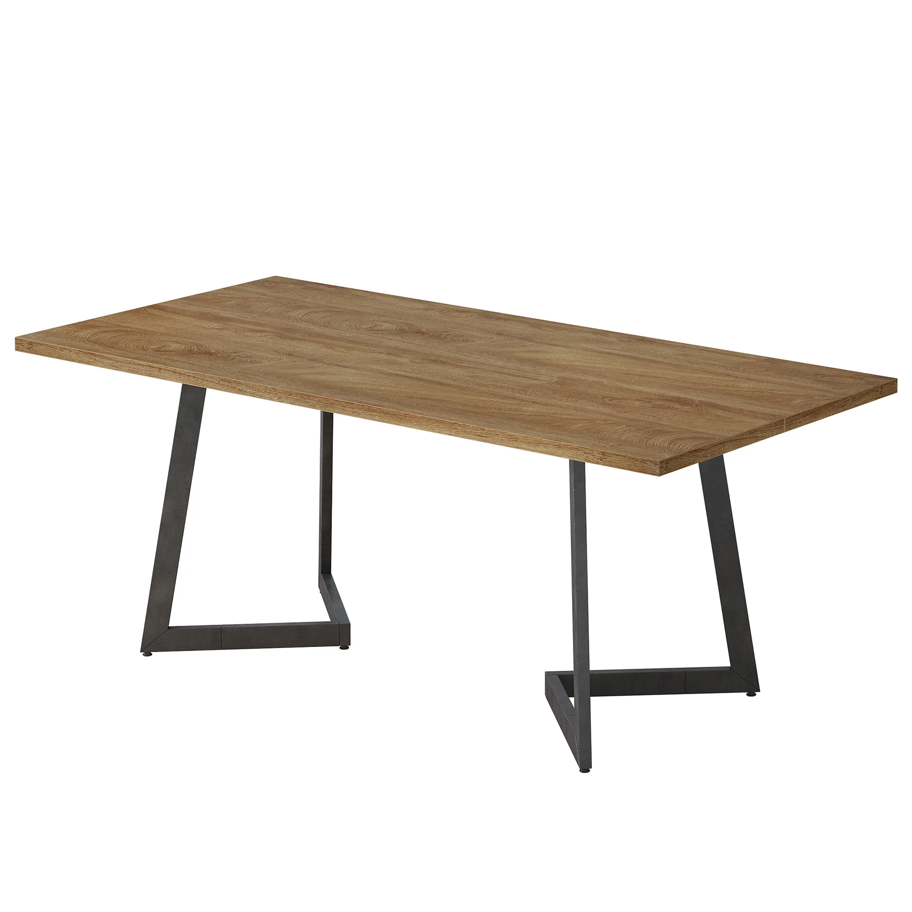 Tribesigns 62.2-Inch Rectangular Dining Table for 6 with Metal Legs, Farmhouse Kitchen Table for Dining Room and Small Spaces (Only Table) - Image 8