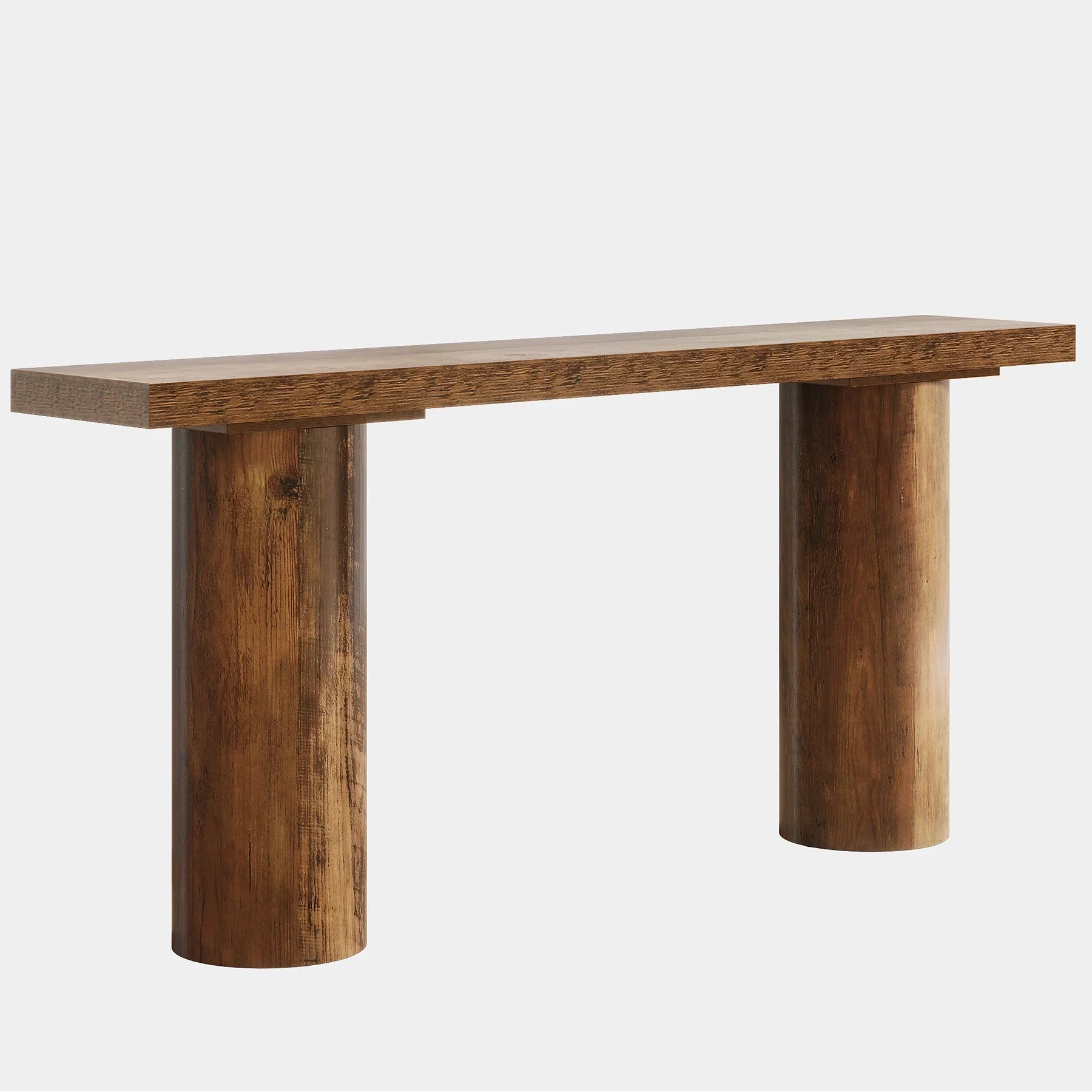 63" Console Table, Long Rustic Sofa Table Bar Table - Image 6