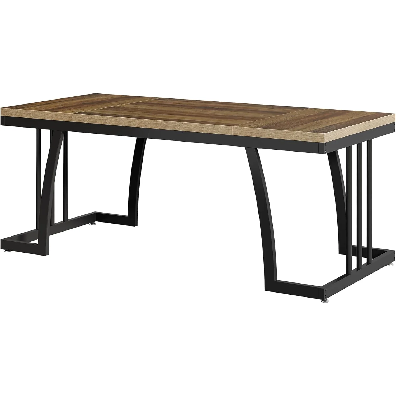 63" Executive Desk - Thick Wood Top & Metal Frame Workstation - Image 8