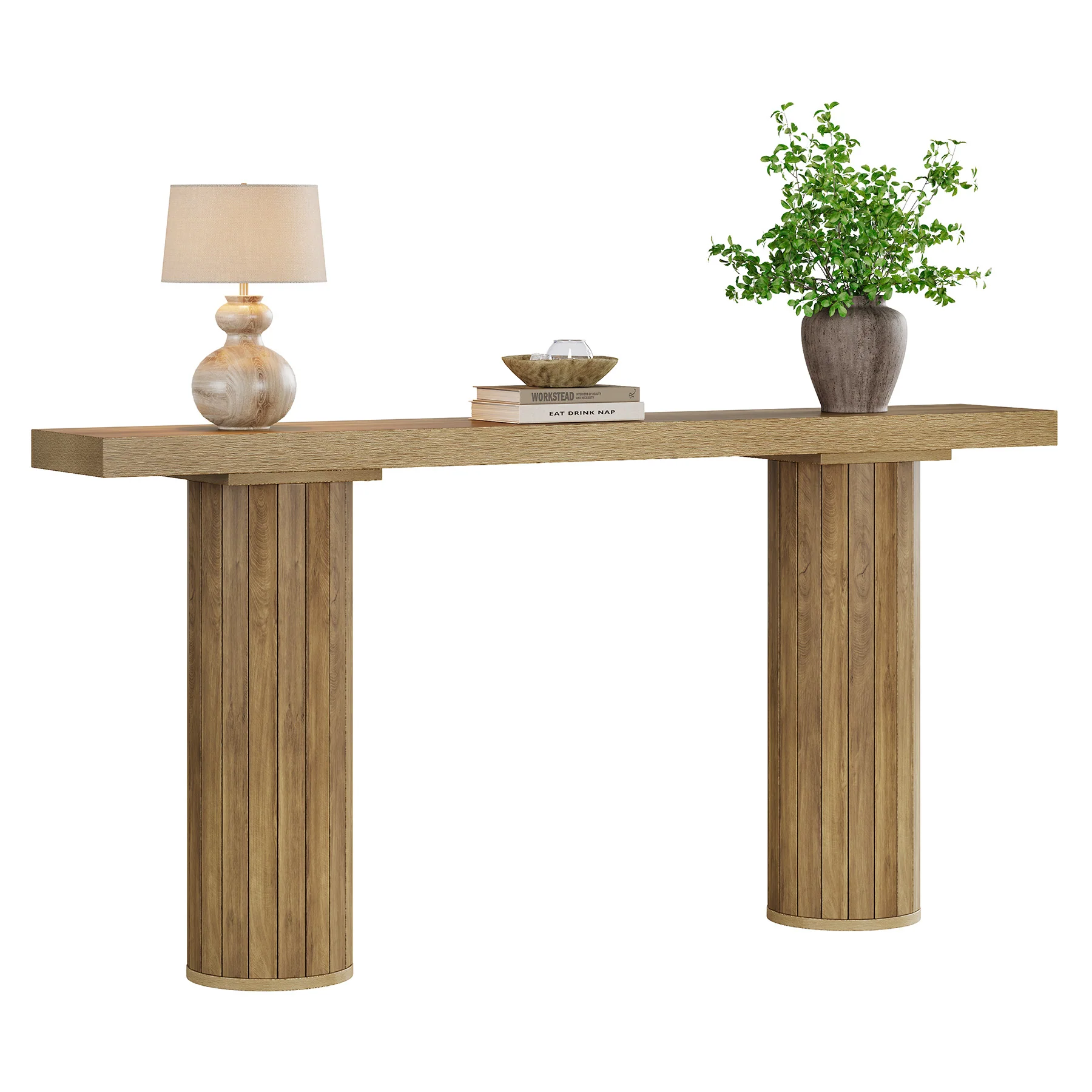 63" Farmhouse Console Table - Long Narrow Sofa Table for Living Room & Hallway - Image 10