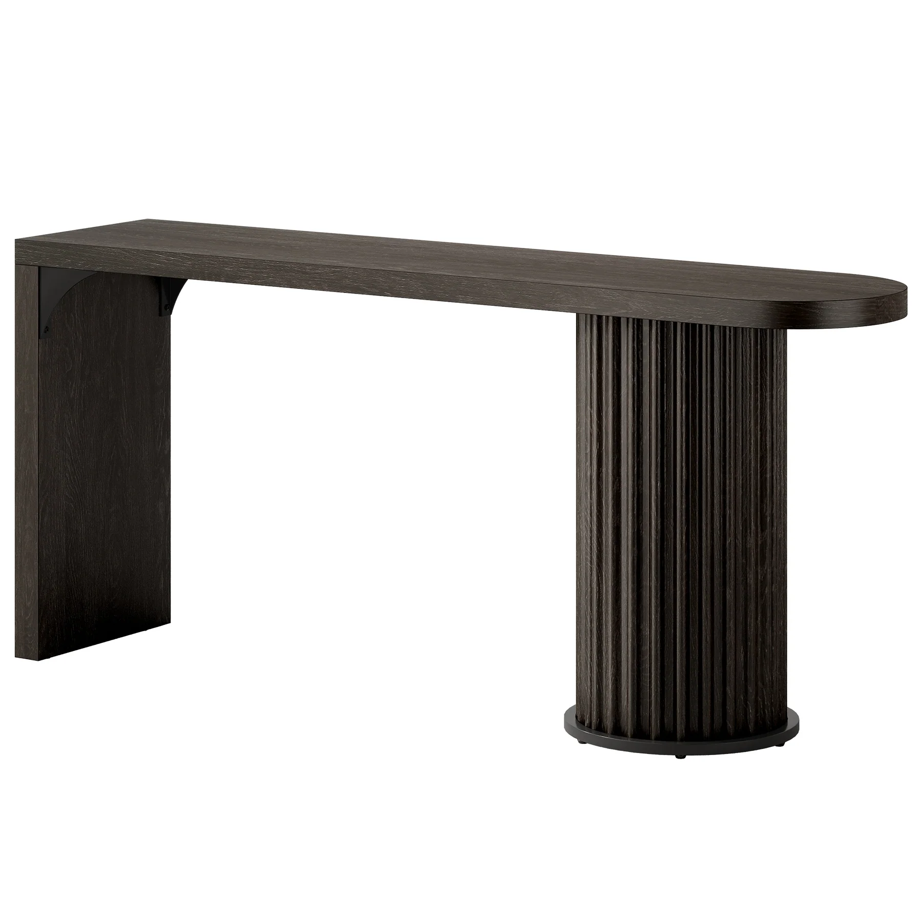 Tribesigns 63-Inch Modern Counter Height Bar Table with Fluted Round Base, Narrow High Top Table for Kitchen and Bistro - Image 9