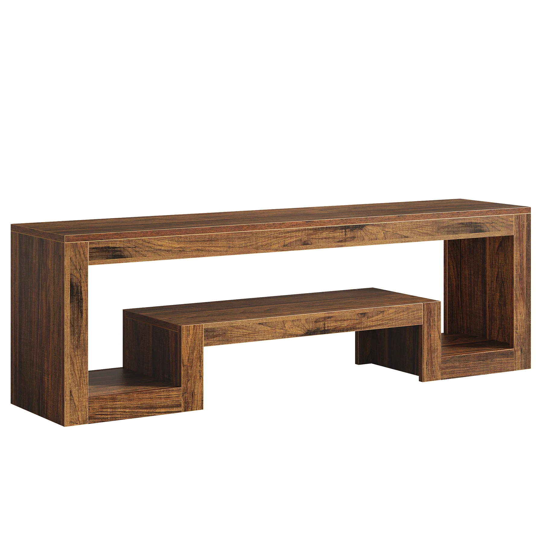 Tribesigns 63-Inch TV Stand, Farmhouse Entertainment Center with Open Storage Shelves for Living Room - Image 16