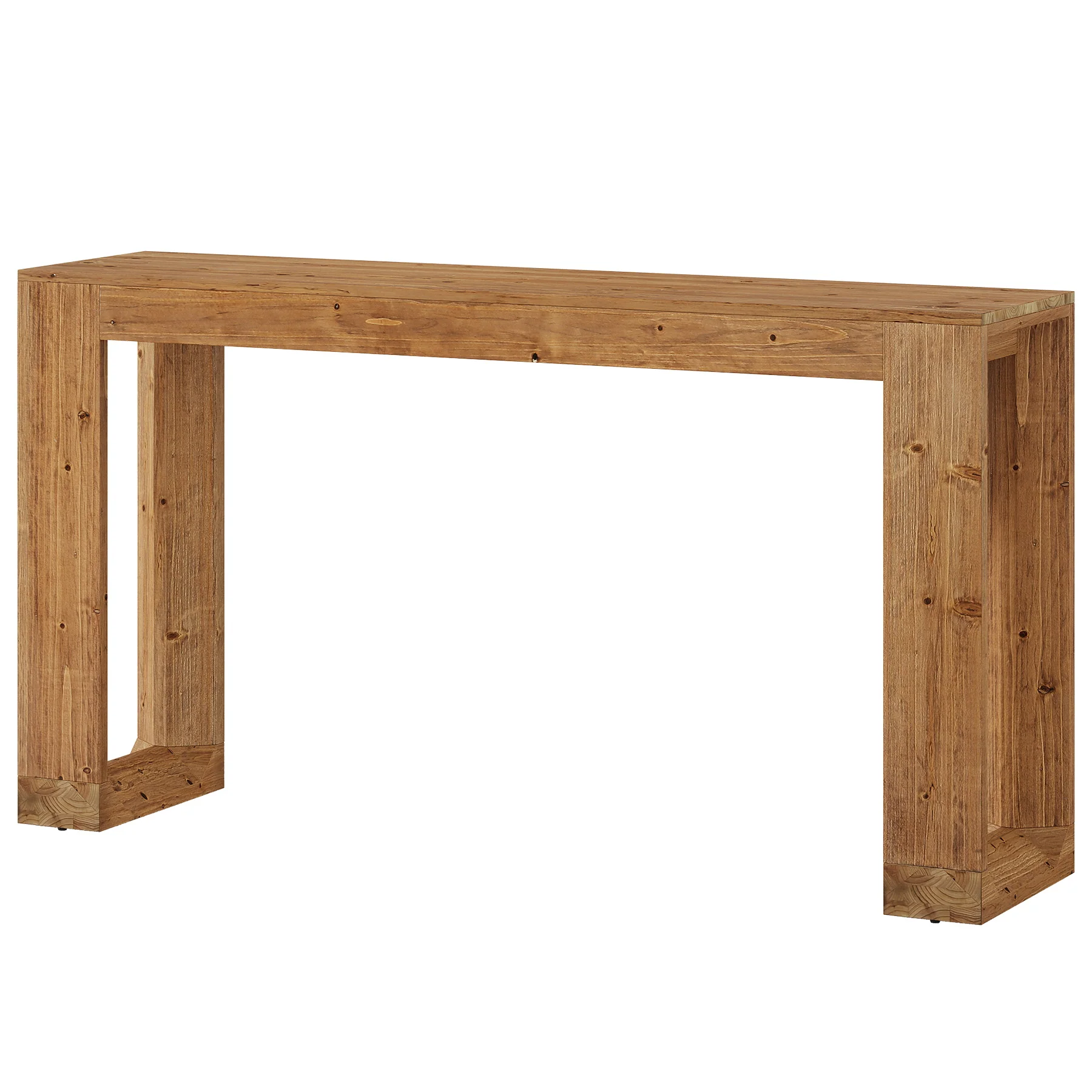 Tribesigns 63-Inch Farmhouse Console Table with Reinforced Base, Solid Wood Sofa Table for Entryway Study and Living Room - Image 11