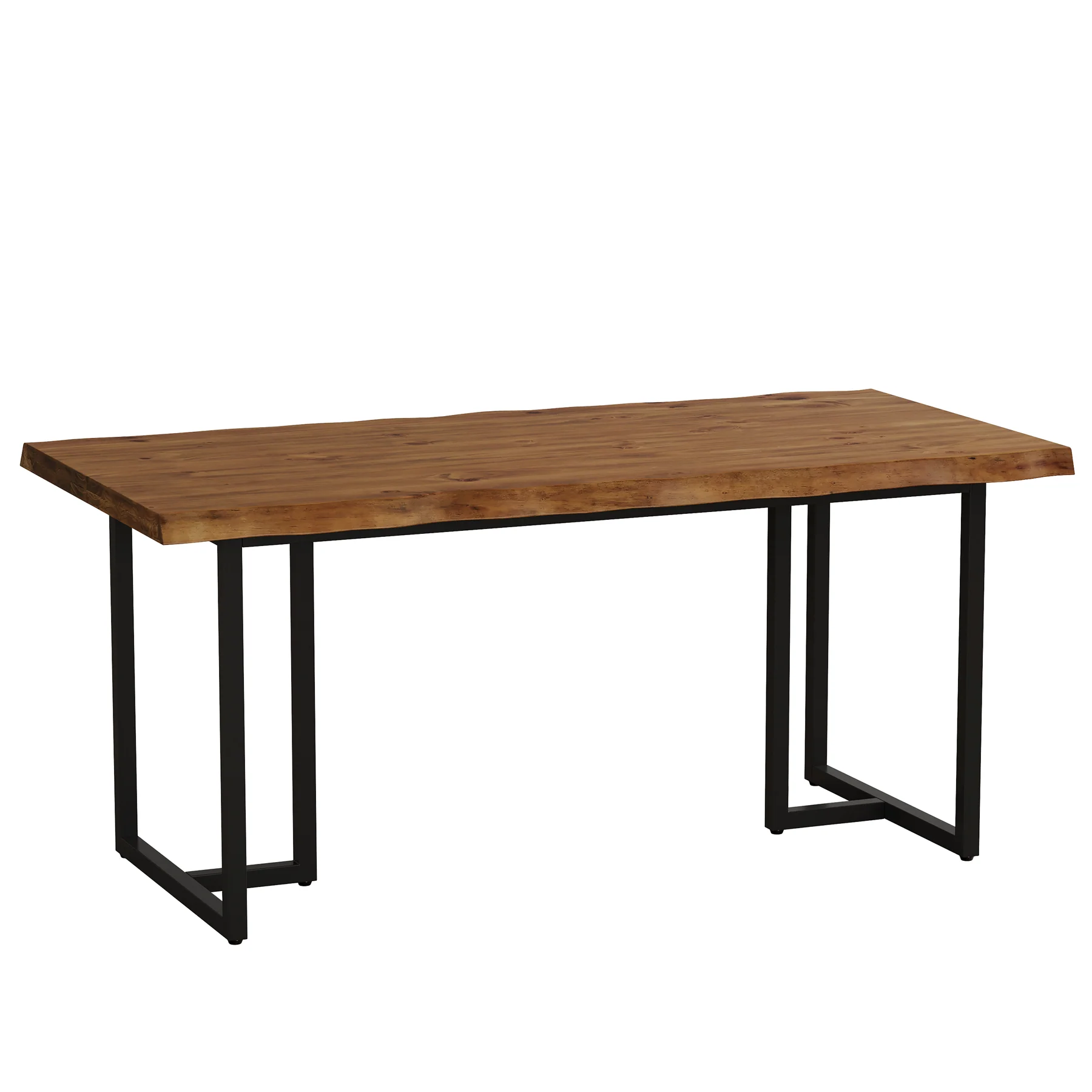 Tribesigns 63-Inch Solid Wood Dining Table with Live-Edge Inspired Top and Metal U-Frame, Industrial Kitchen Table for 4-6 People - Image 11