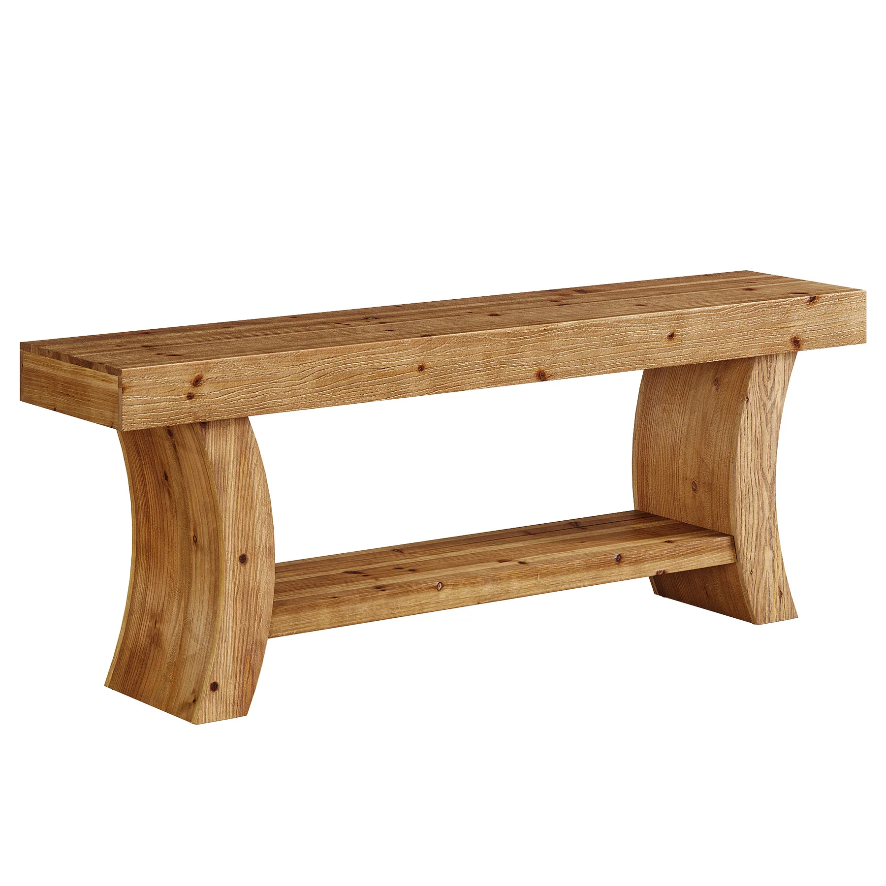 Tribesigns 63-Inch Solid Wood Console Table with Curved Legs and Storage Shelf, Farmhouse Sofa Table for Entryway Living Room and Behind Couch - Image 10