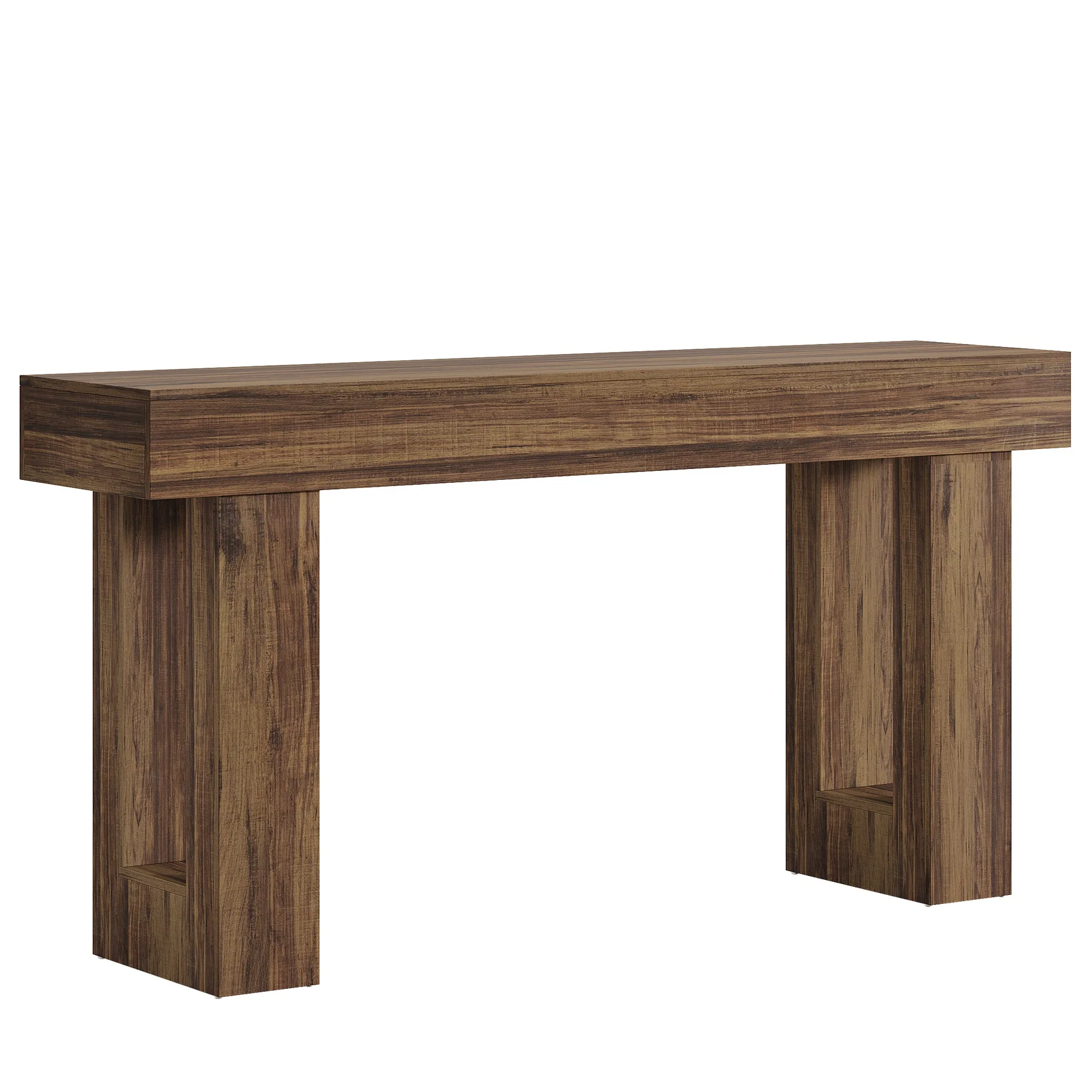 63" Rustic Wood Console Table - Farmhouse Sofa Table - Image 7