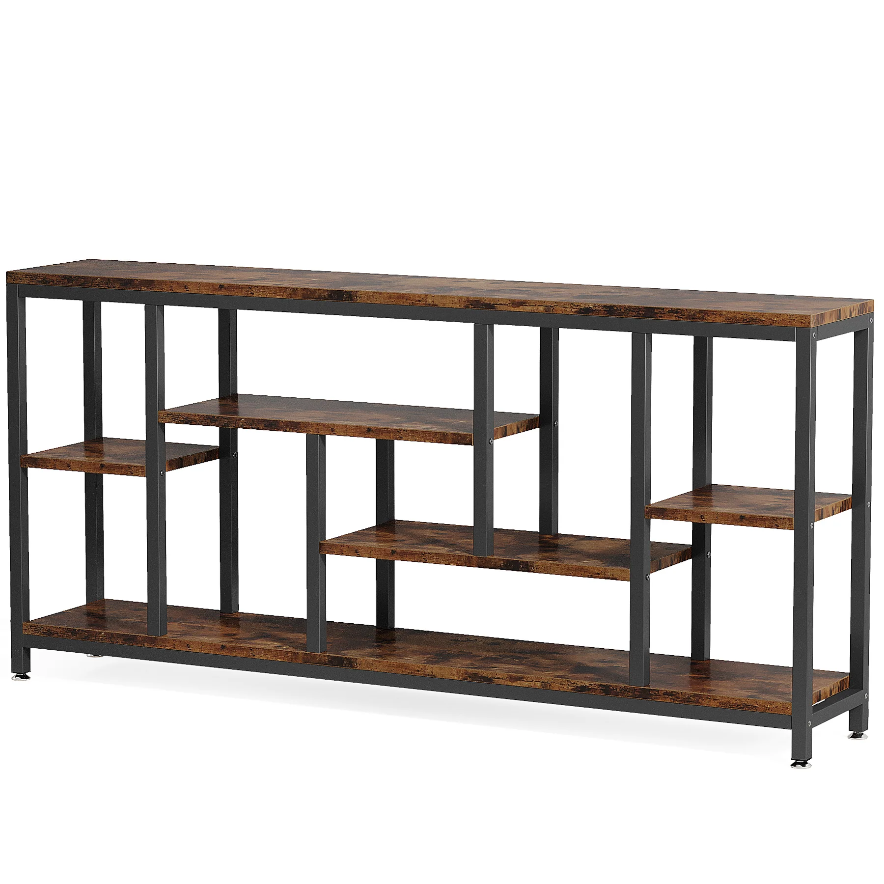 Tribesigns 70.9-Inch Extra Long Console Table with 3-Tier Storage Shelves, Industrial Narrow Sofa Table for Entryway - Image 8