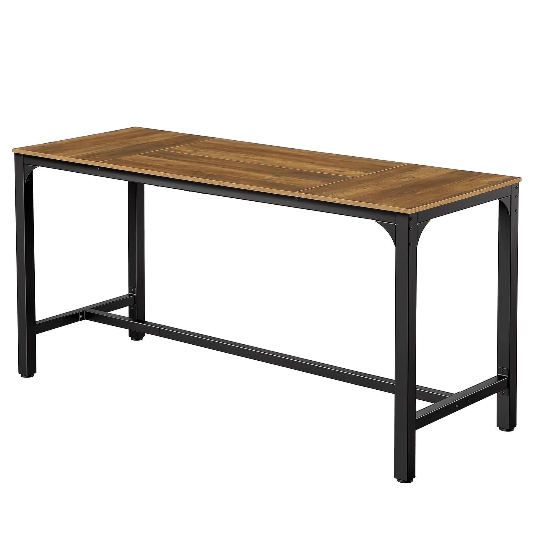70.9 Inch Industrial Bar Table with Metal Footrest, Counter Height Pub Table for Dining Room and Home Bar - Image 13