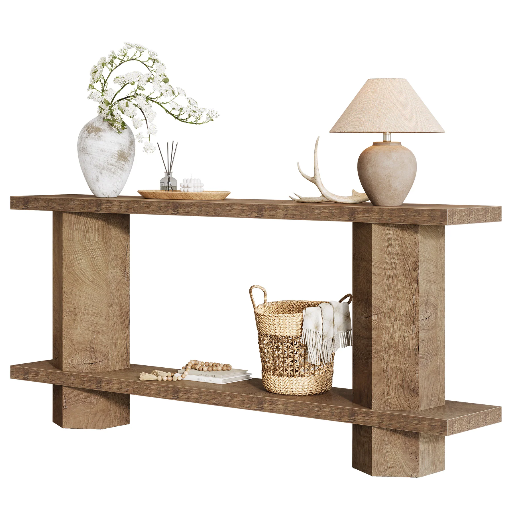 70.87-Inch Wooden Console Table for Entryway, Long Sofa Table Behind Couch - Image 14