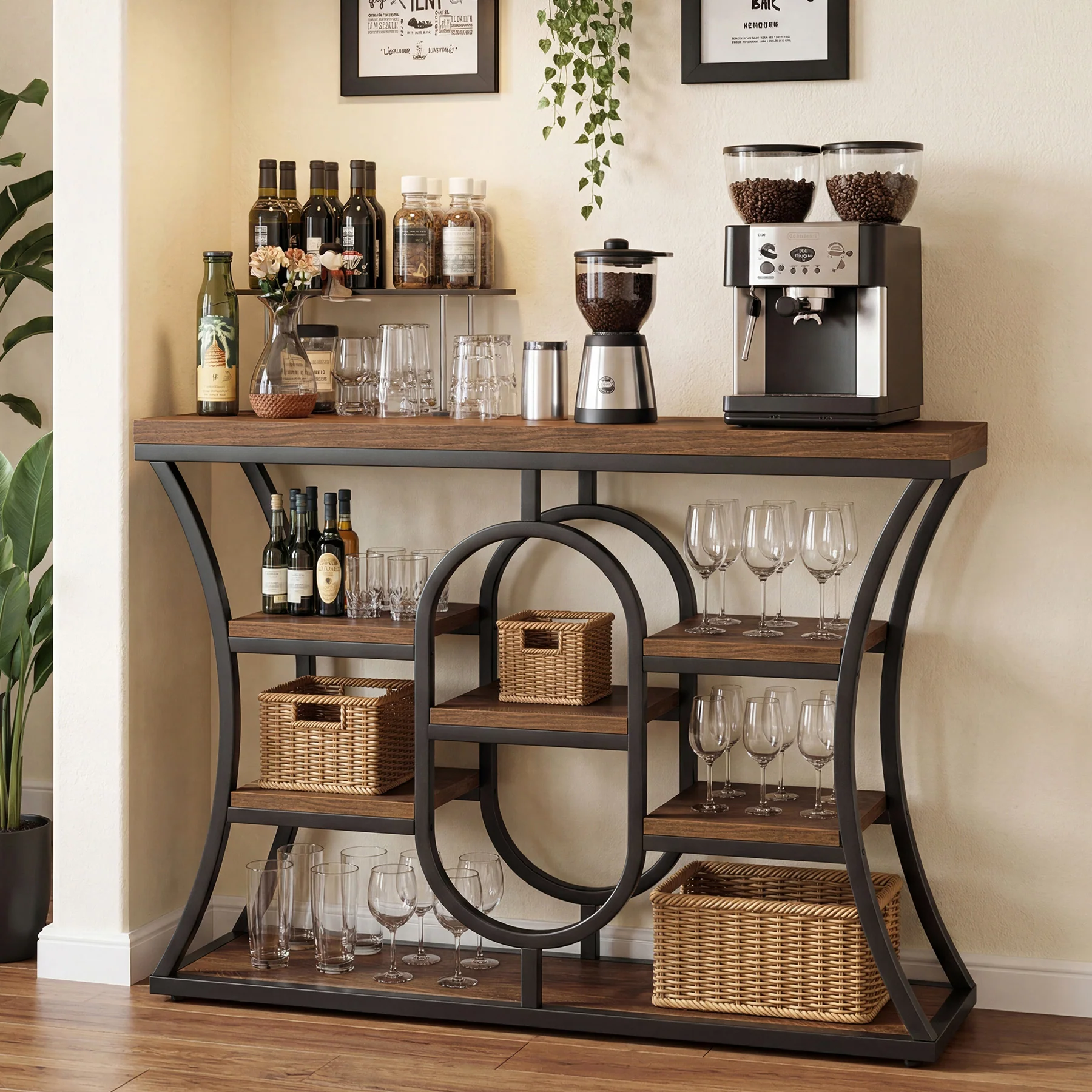 Tribesigns 41.3" Sofa Table, Industrial Console Table with Shelves - Image 3