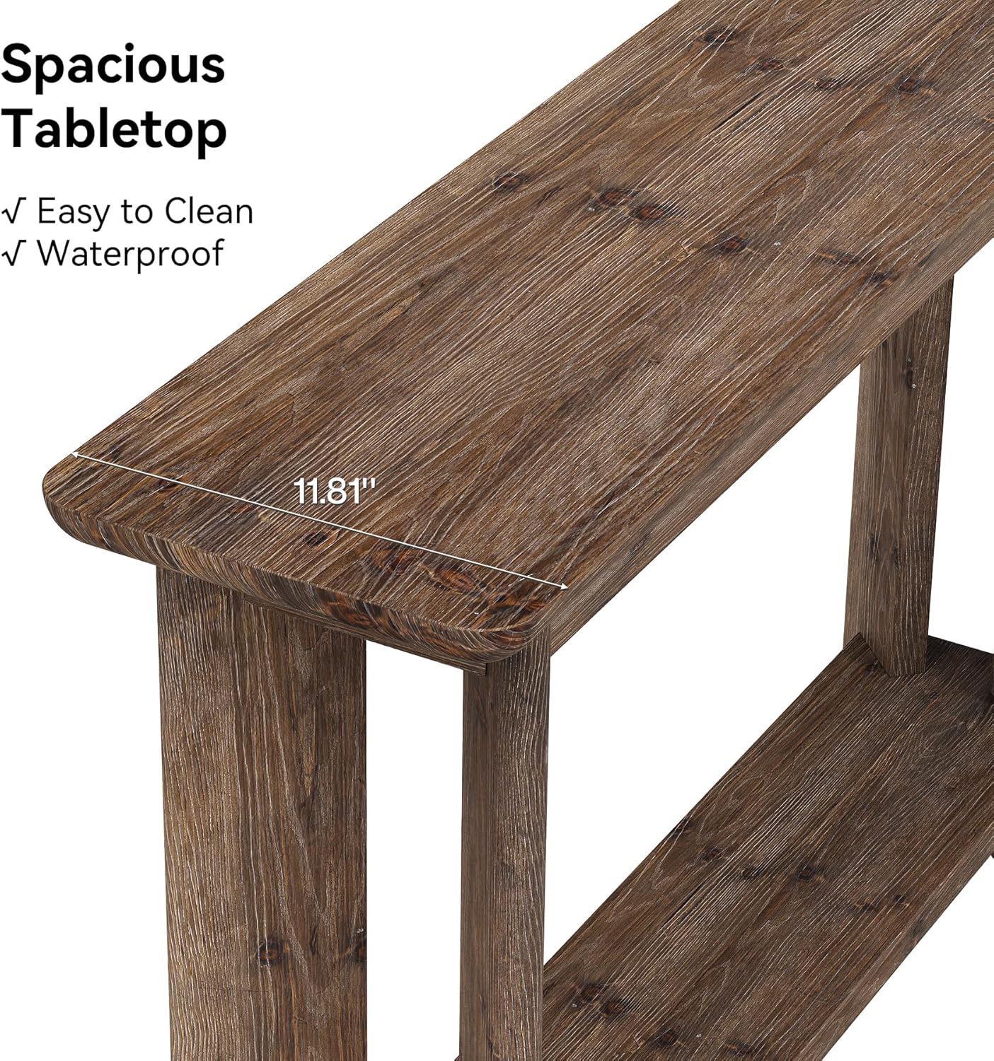 Farmhouse Console Table 41.34 Inch, Narrow Sofa Table with Storage for Living Room Hallway and Entry - Image 7