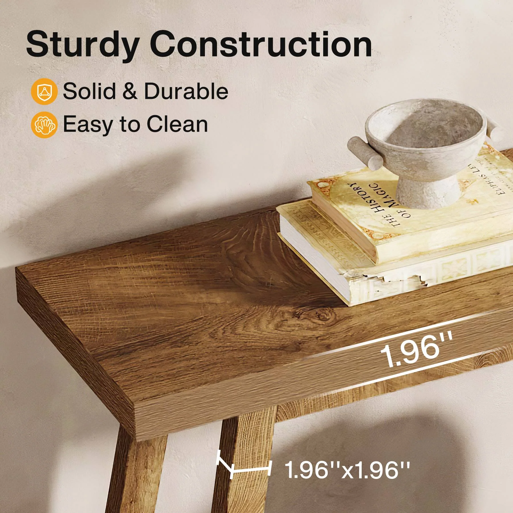 Tribesigns 70.9-Inch Console Table, Narrow 2-Tier Entryway Table with Storage Shelf for Hallway and Living Room - Image 3
