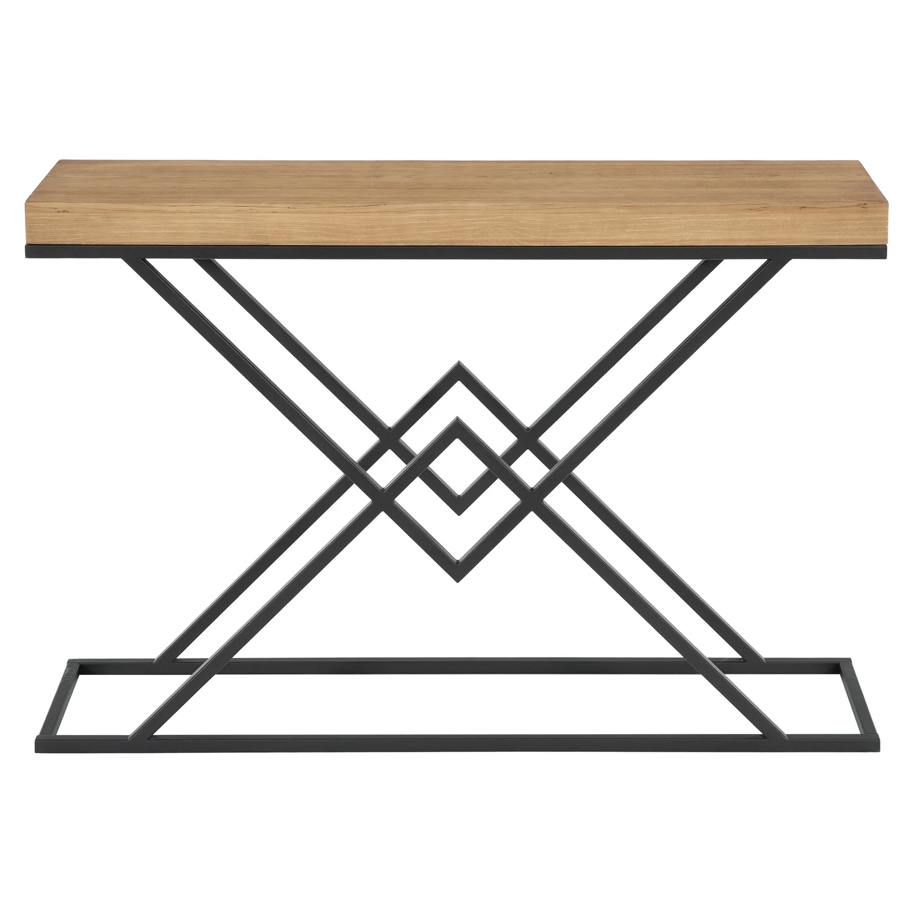 Tribesigns 47.2-Inch Industrial Console Table, Entryway Hallway Table with Geometric Metal Frame for Living Room and Entrance - Image 5