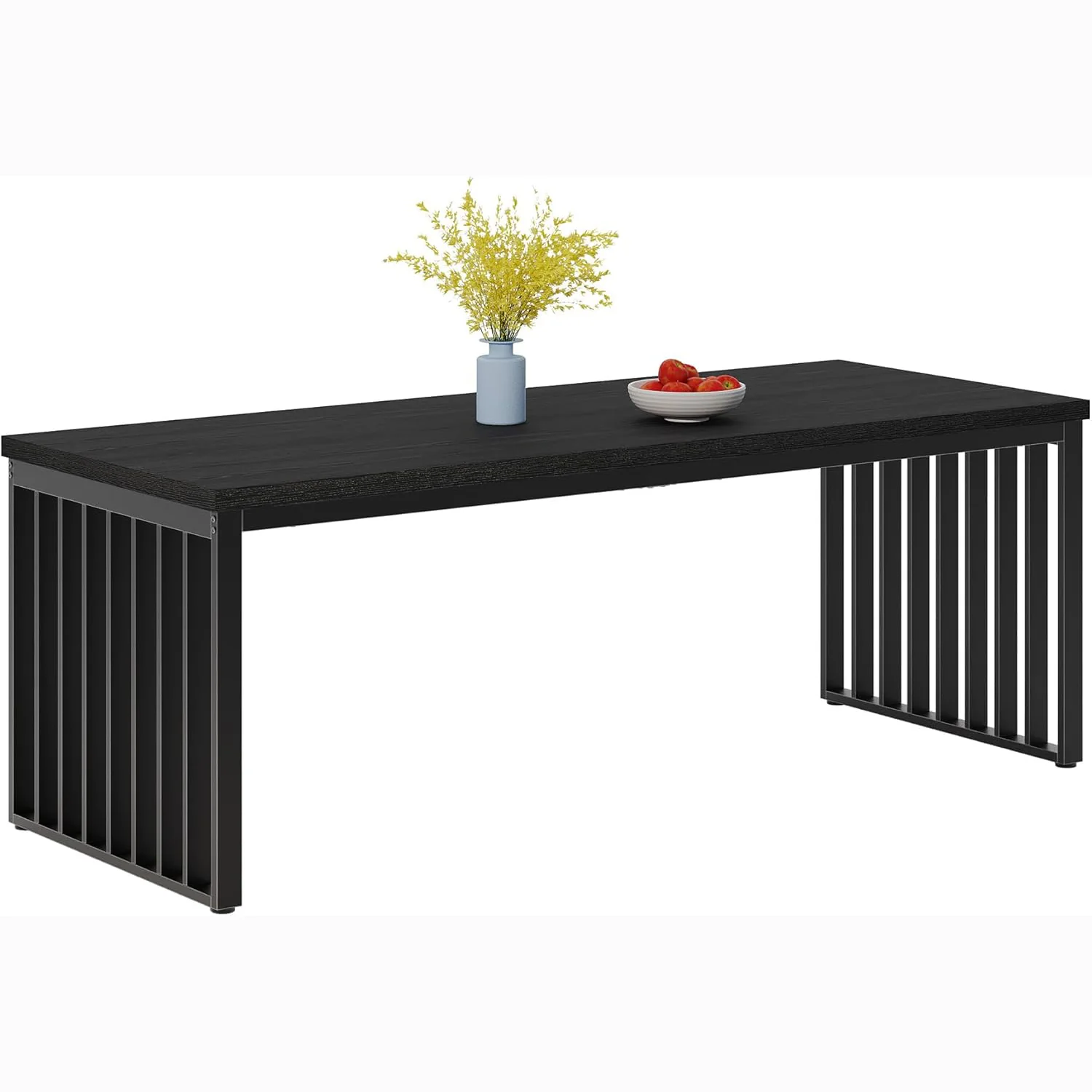 Modern Industrial Dining Table for 8, 71" Long Farmhouse Kitchen Table with Metal Frame - Image 18