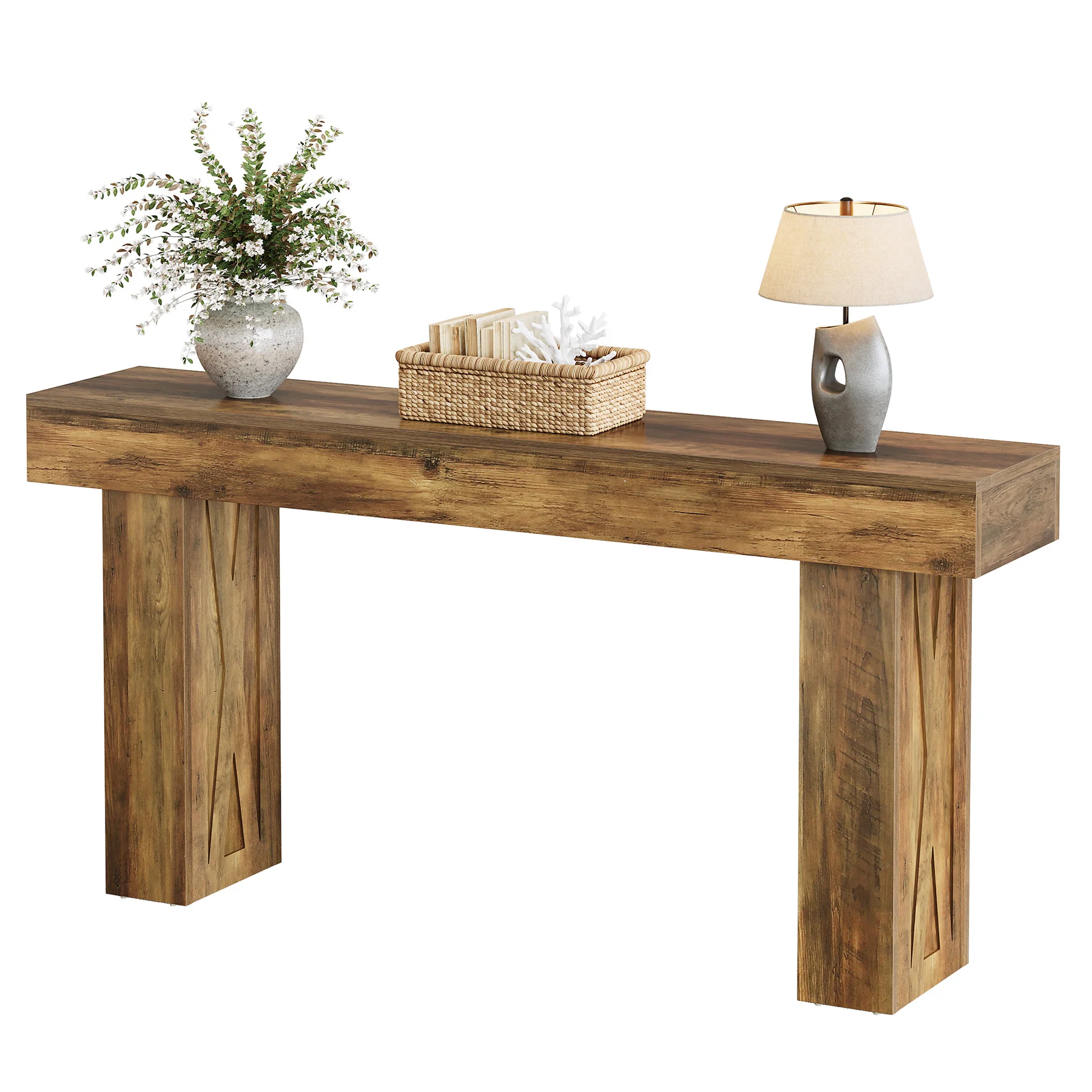 63 Inch Narrow Console Table, Modern Sofa Table for Entryway Living Room - Image 13