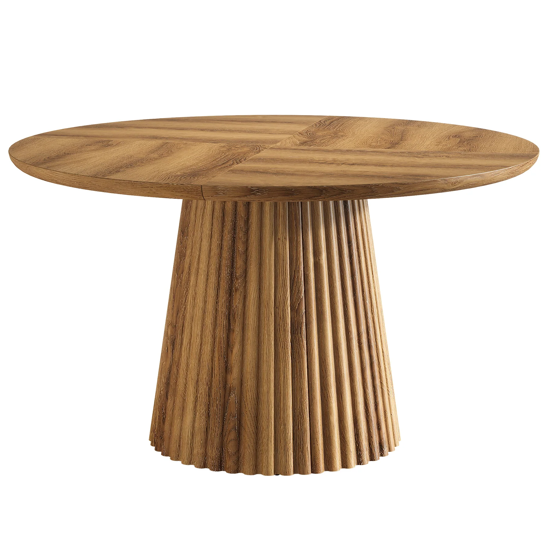 Tribesigns 47-Inch Round Dining Table, Heavy Duty Fluted Pedestal Base Farmhouse Circle Table for 4-6 People - Image 10