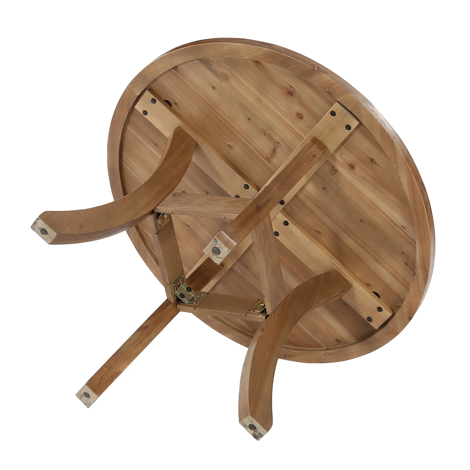Tribesigns 47" Round Dining Table, Solid Wood Farmhouse Kitchen Table for 4-6 with Curved Legs - Image 12