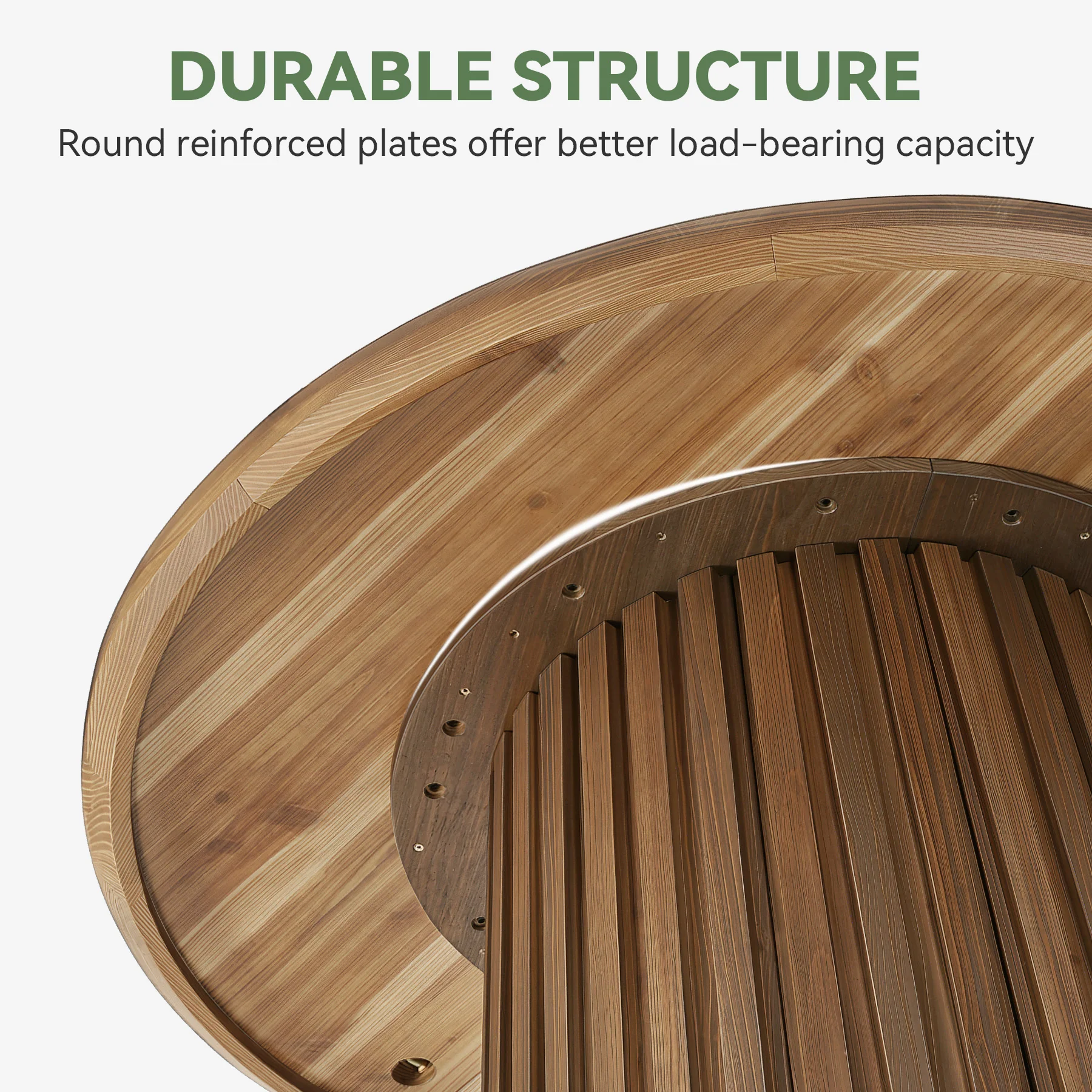 Tribesigns 47.24" Round Dining Table, Solid Wood Kitchen Table for Dining Room - Image 9