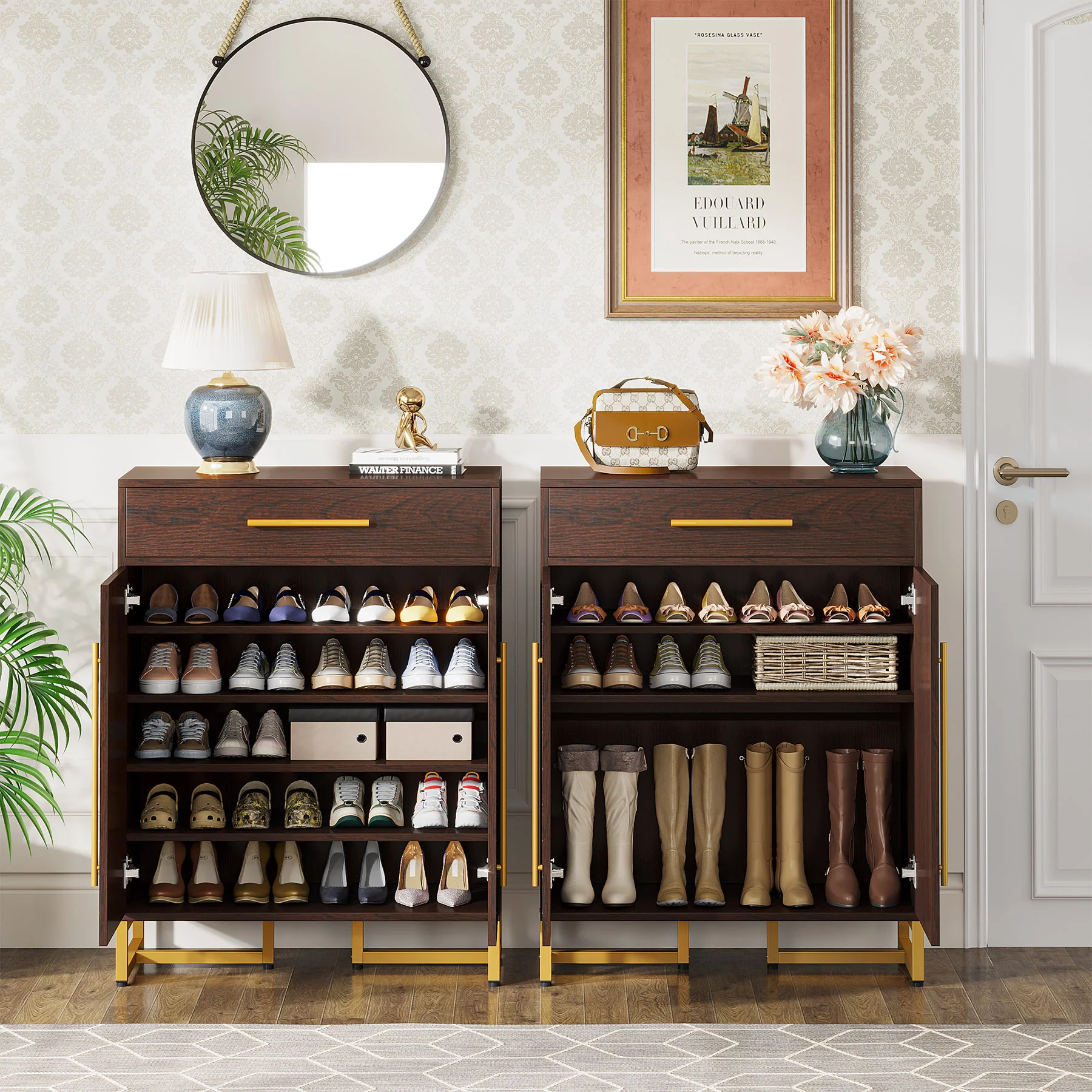 Tribesigns Shoe Cabinet with Doors, 20 Pair Storage Organizer for Entryway - Image 6