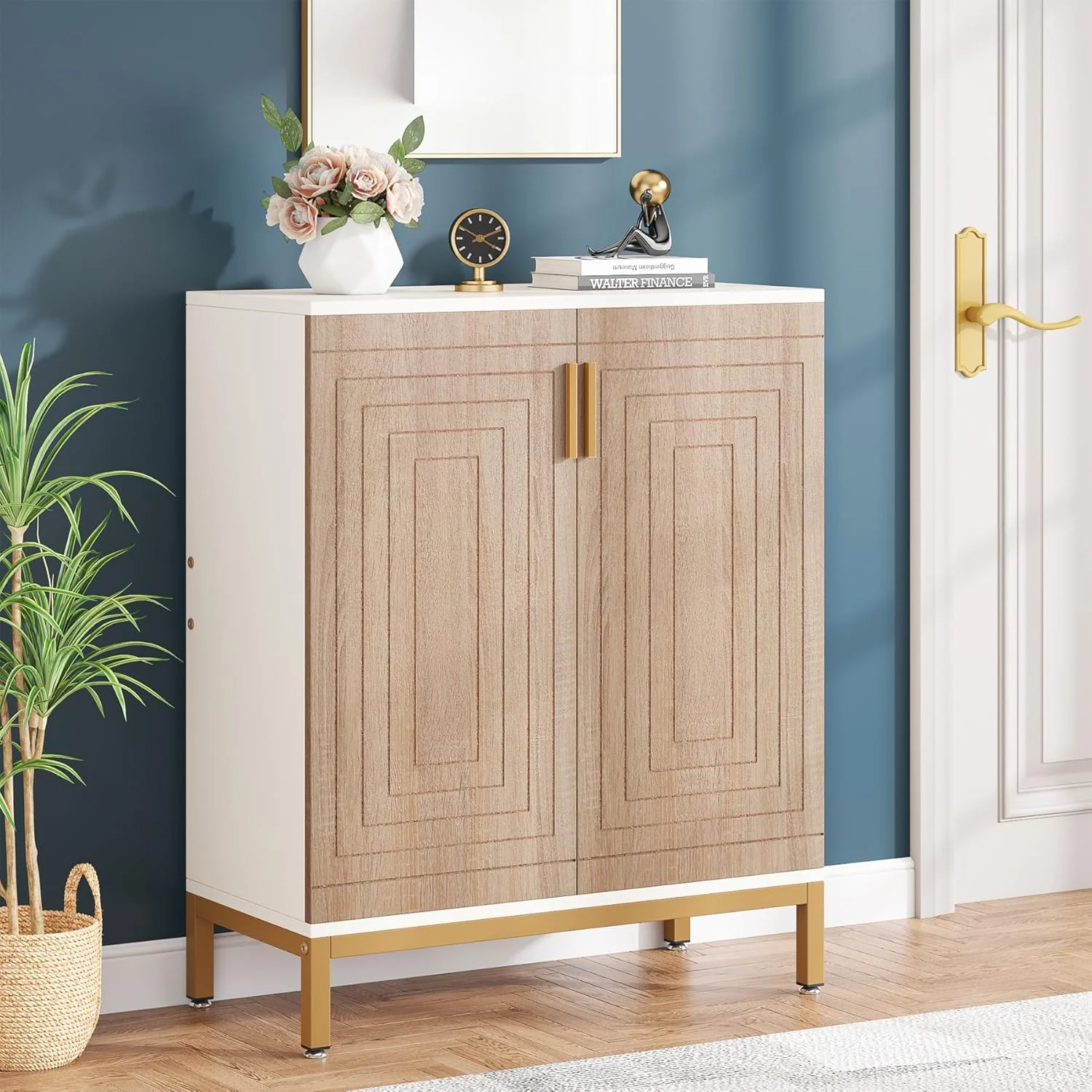 Modern 20-Pair Shoe Storage Cabinet with Doors, 6-Tier Freestanding Entryway Organizer Rack - Image 7