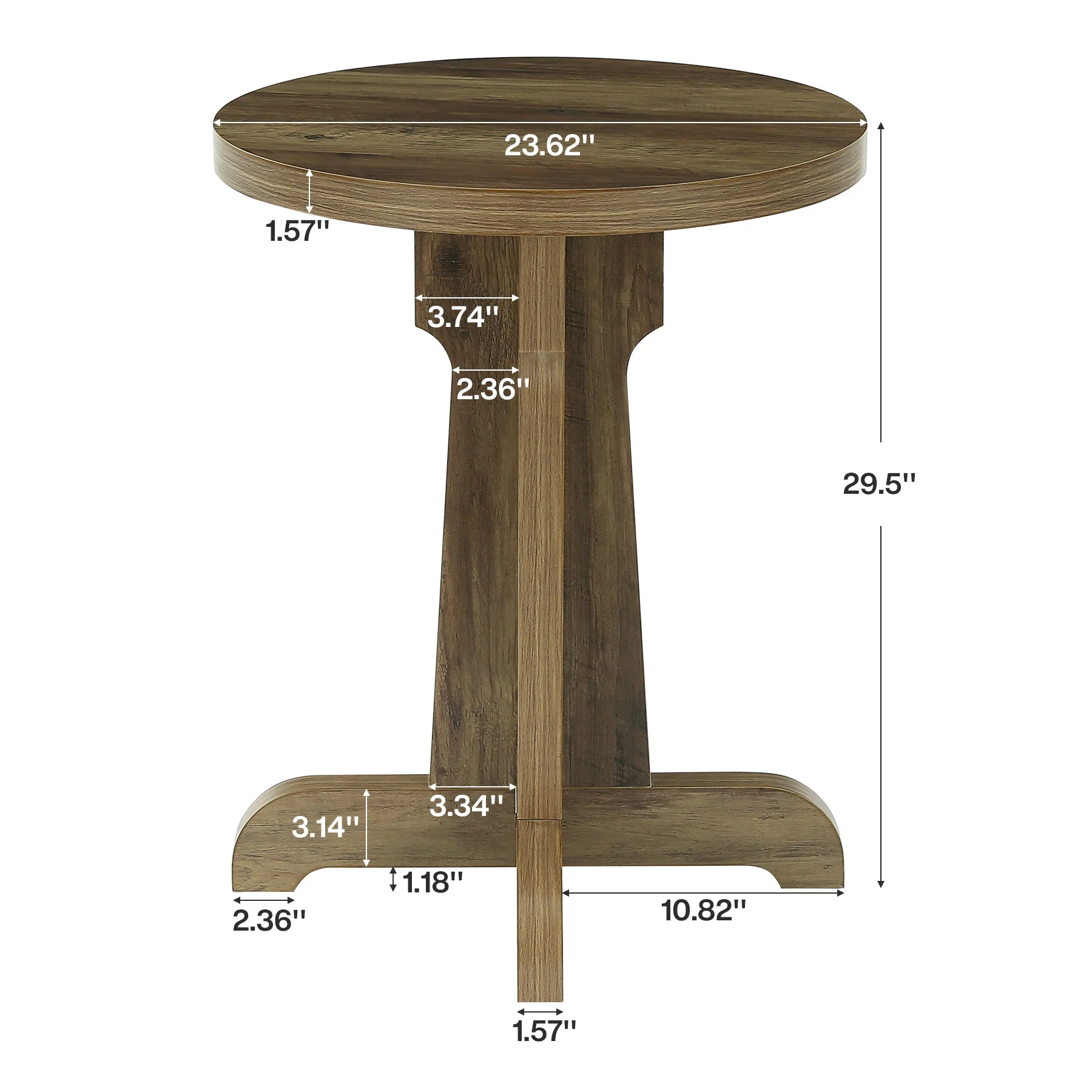 Tribesigns Small Round Dining Table, 2-Person Cafe Table for Restaurant - Image 2