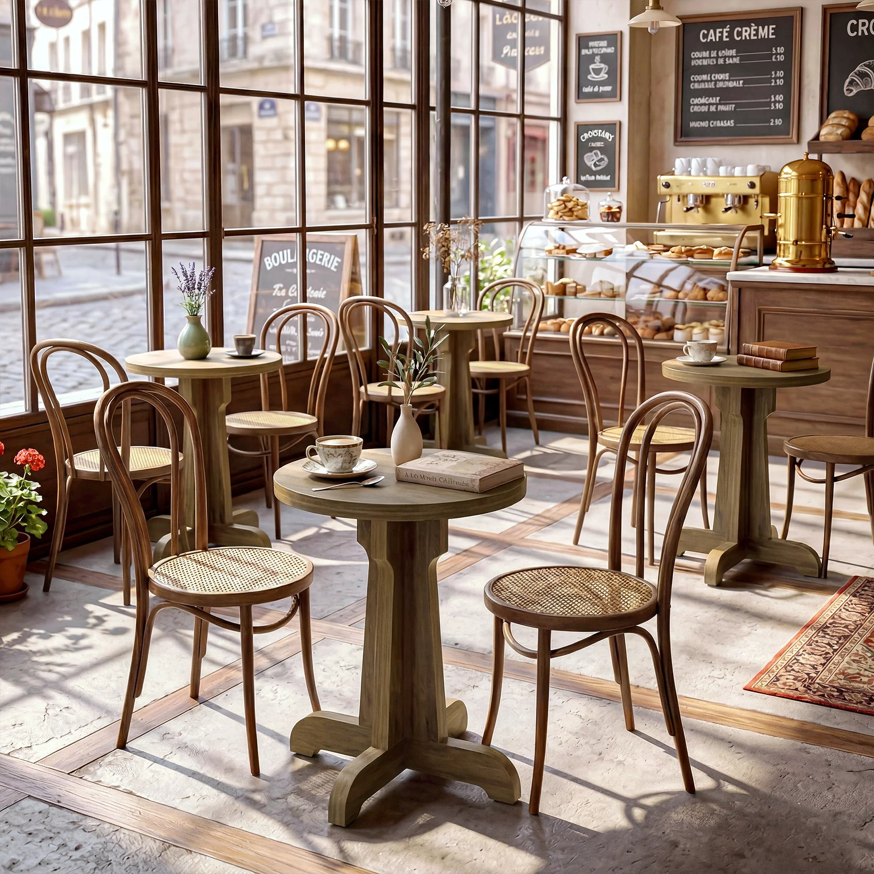 Tribesigns Small Round Dining Table, 2-Person Cafe Table for Restaurant - Image 7