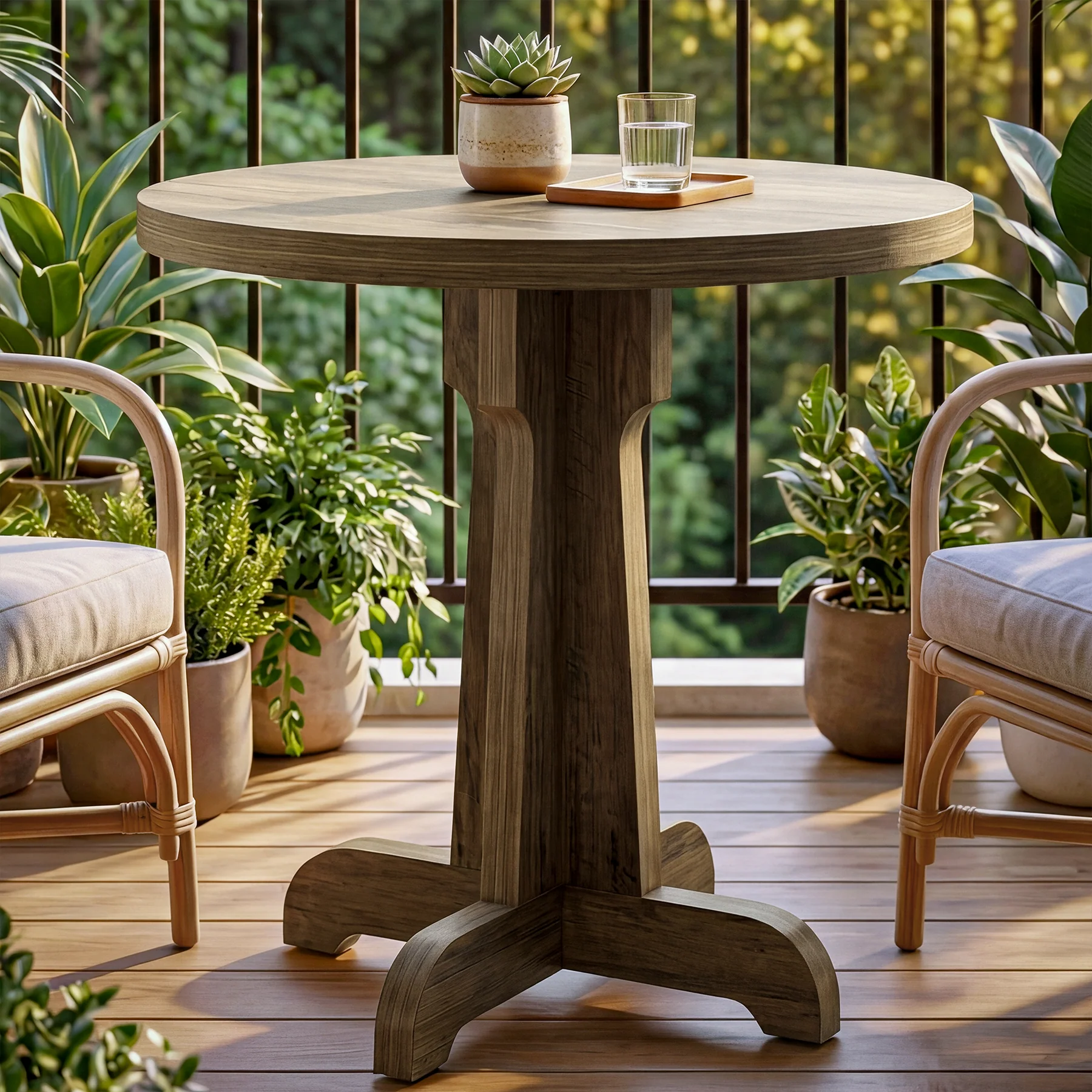 Tribesigns Small Round Dining Table, 2-Person Cafe Table for Restaurant - Image 9
