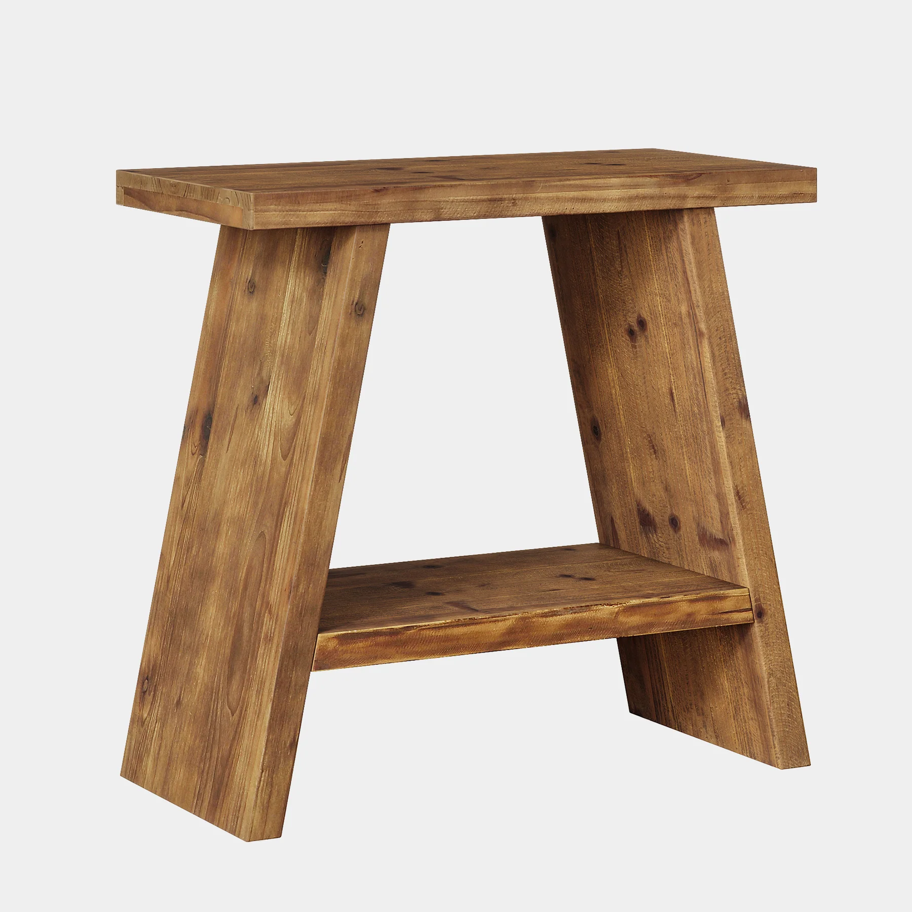 Tribesigns 23.62" Solid Wood End Table, 2-Tier Nightstand for Living Room and Bedroom - Image 13
