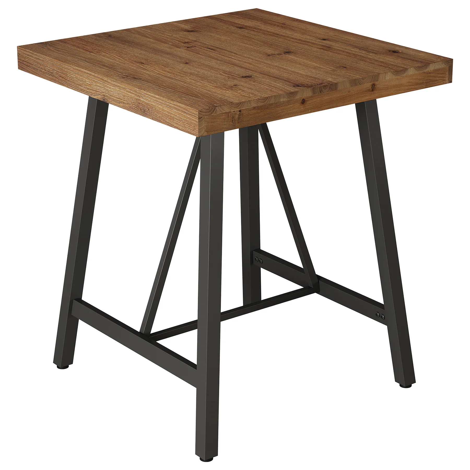 Tribesigns 31.5-Inch Square Bar Table with Solid Wood Top and Metal Footrest, Industrial Pub Table for Home Bar Kitchen and Cafe - Image 10